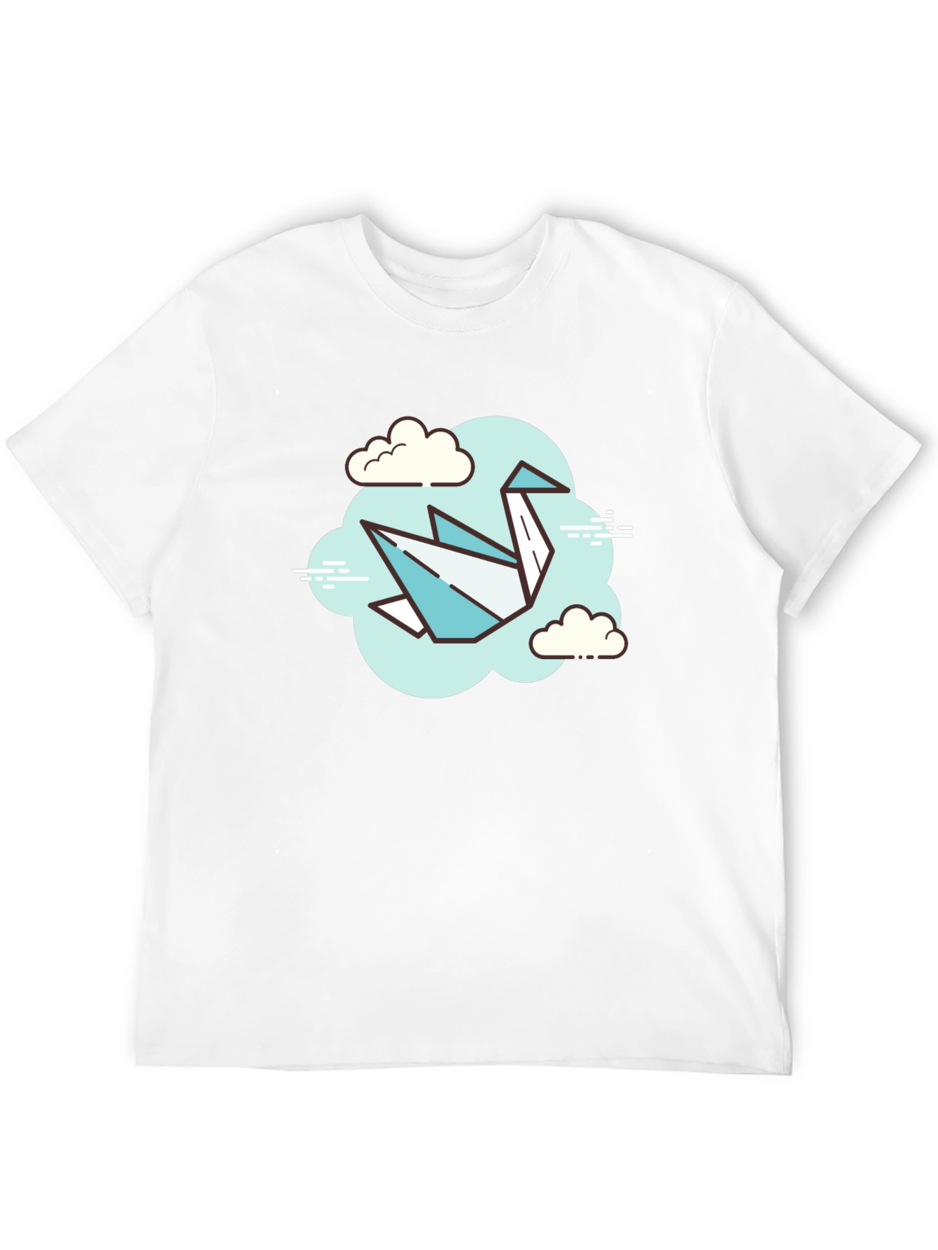 Origami Crane Cloud T-Shirt - Artistic Tee