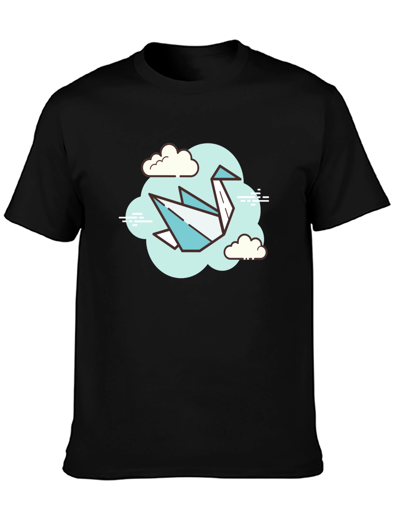 Origami Crane Cloud T-Shirt - Artistic Tee