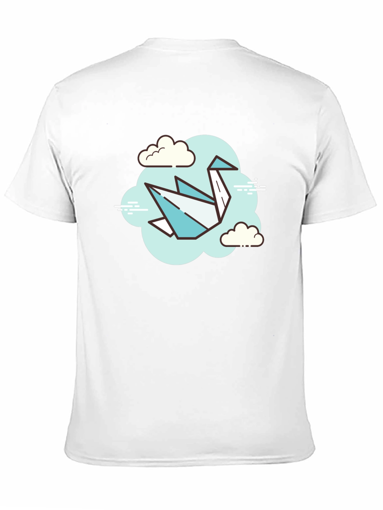 Origami Crane Cloud T-Shirt - Artistic Tee