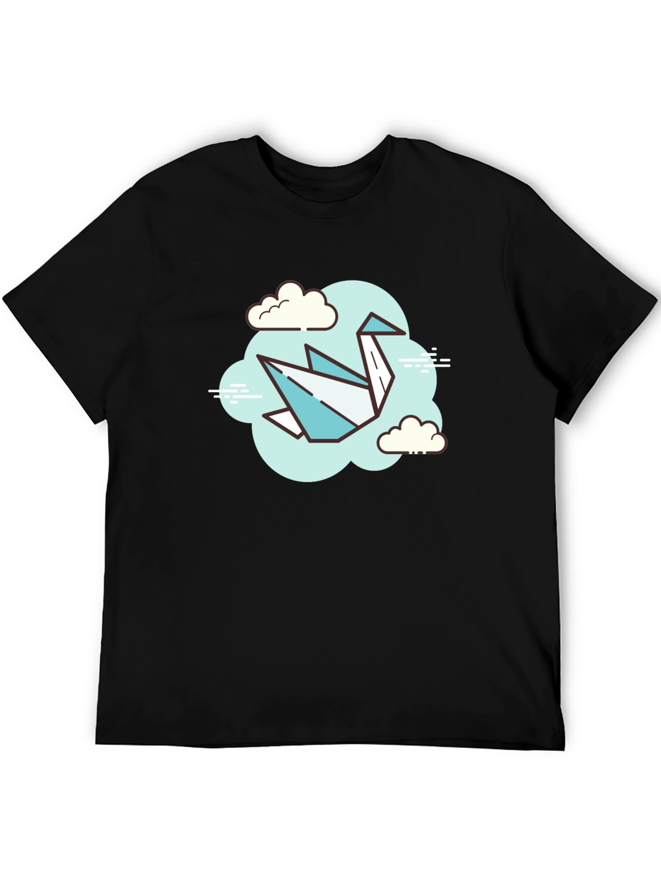 Origami Crane Cloud T-Shirt - Artistic Tee