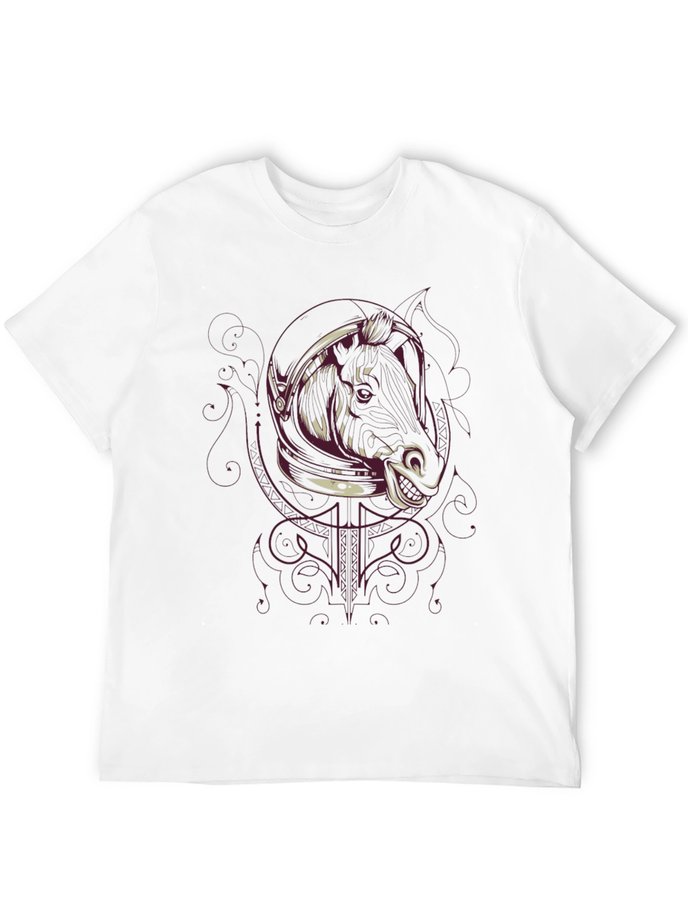 Astronaut Boar Graphic T-Shirt - Mens Black Tee