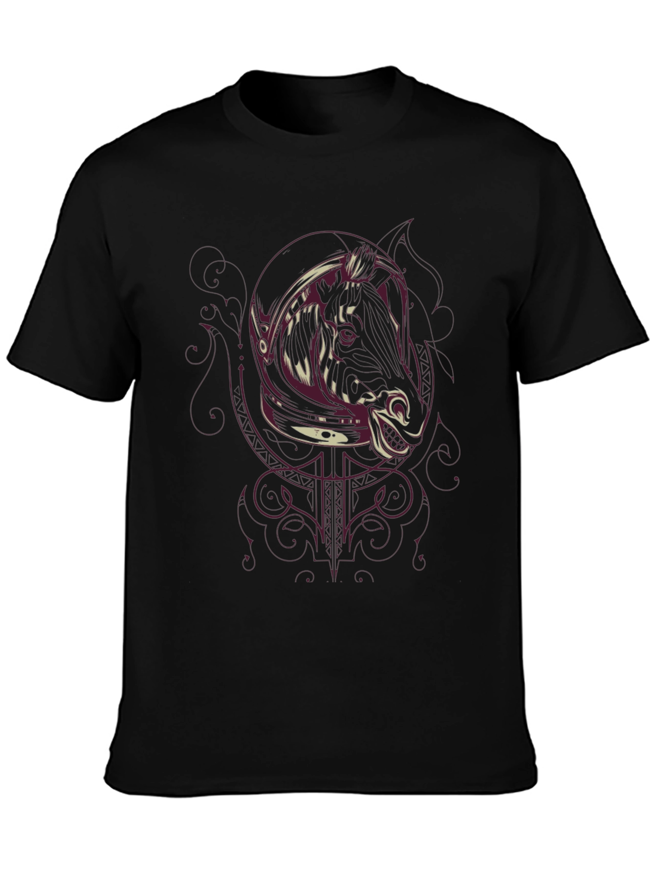 Astronaut Boar Graphic T-Shirt - Mens Black Tee