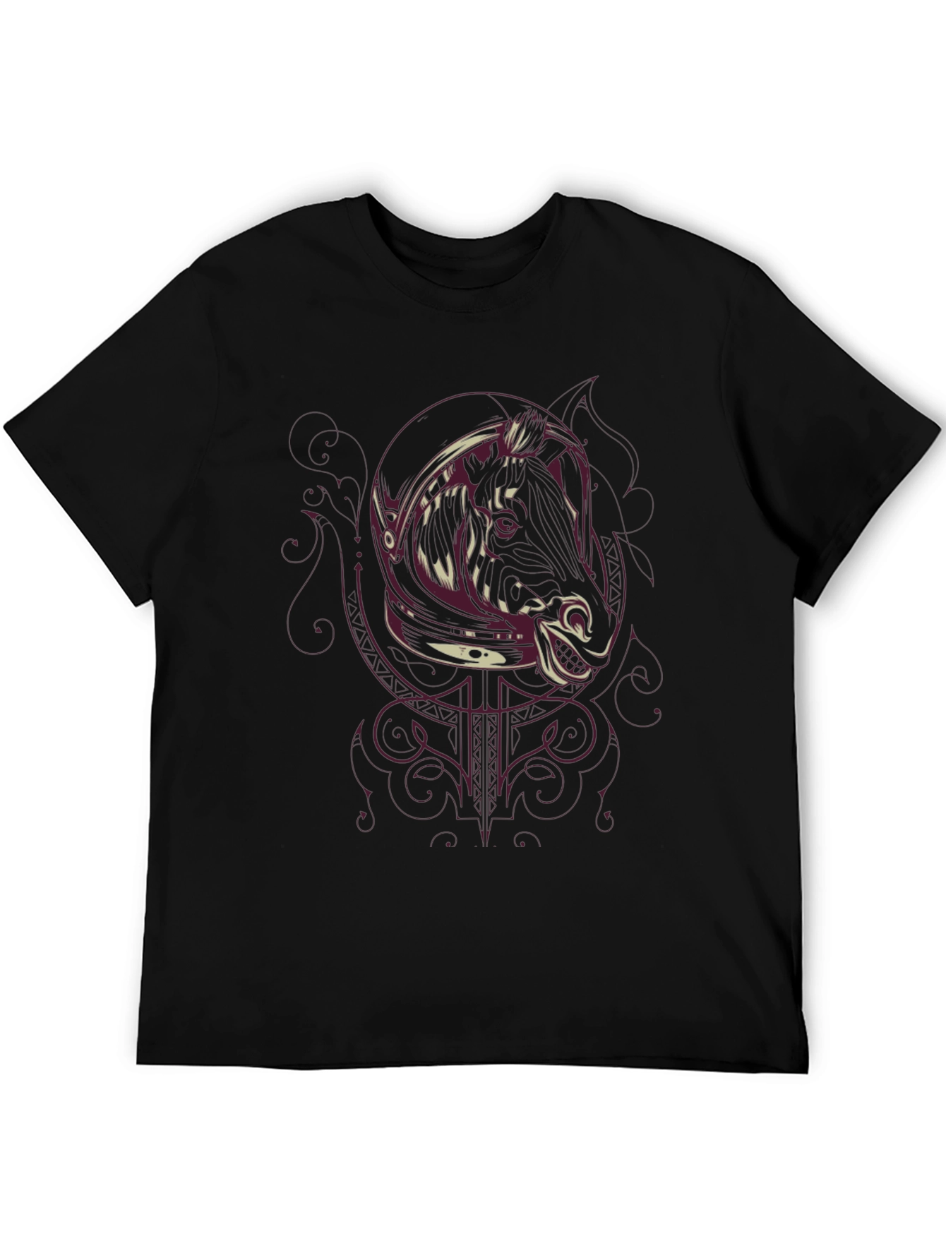 Astronaut Boar Graphic T-Shirt - Mens Black Tee
