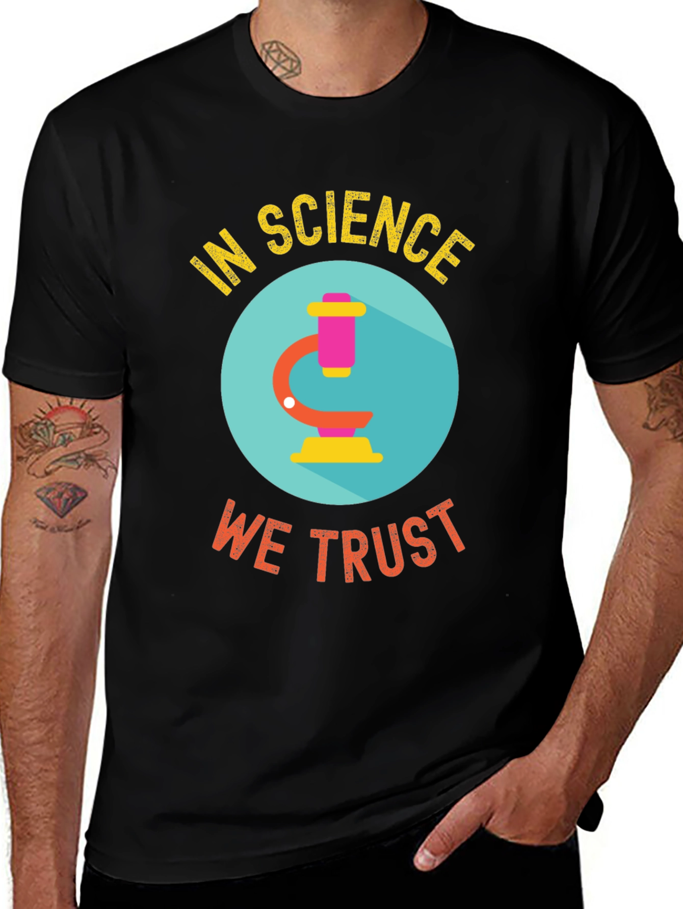 In Science We Trust Black T-Shirt
