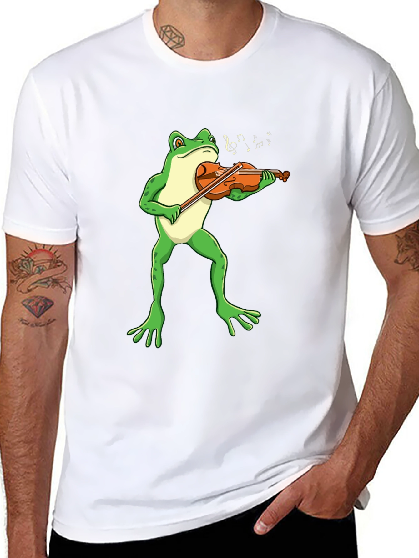 Frog Violinist T-Shirt - Funny Music Tee