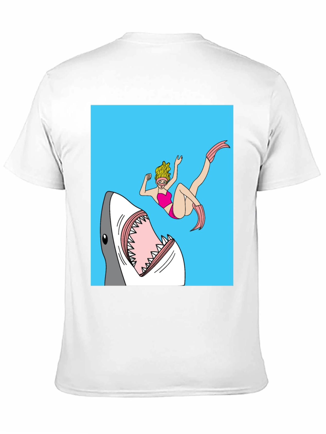 Shark Attack Graphic Tee - Novelty T-Shirt