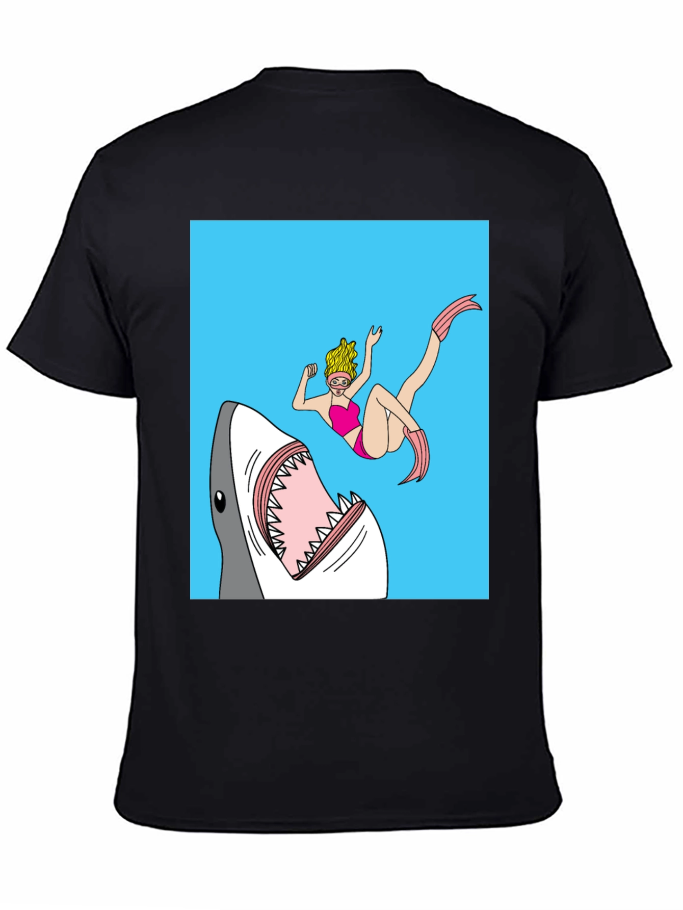 Shark Attack Graphic Tee - Novelty T-Shirt
