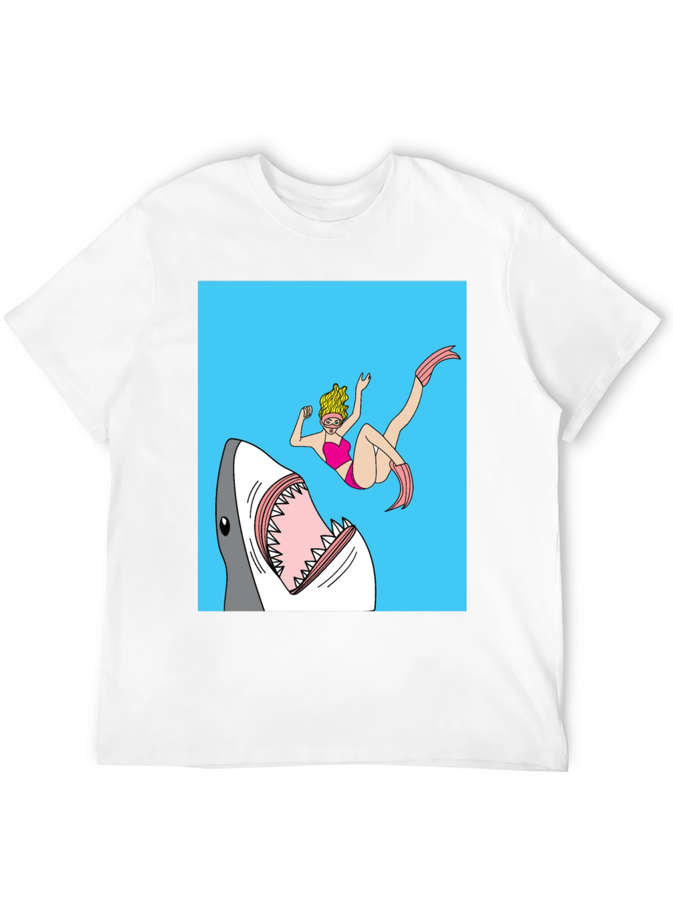Shark Attack Graphic Tee - Novelty T-Shirt