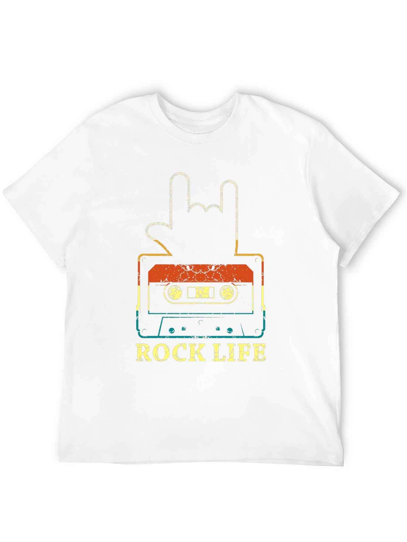 Rock Life Cassette Tape Graphic T-Shirt