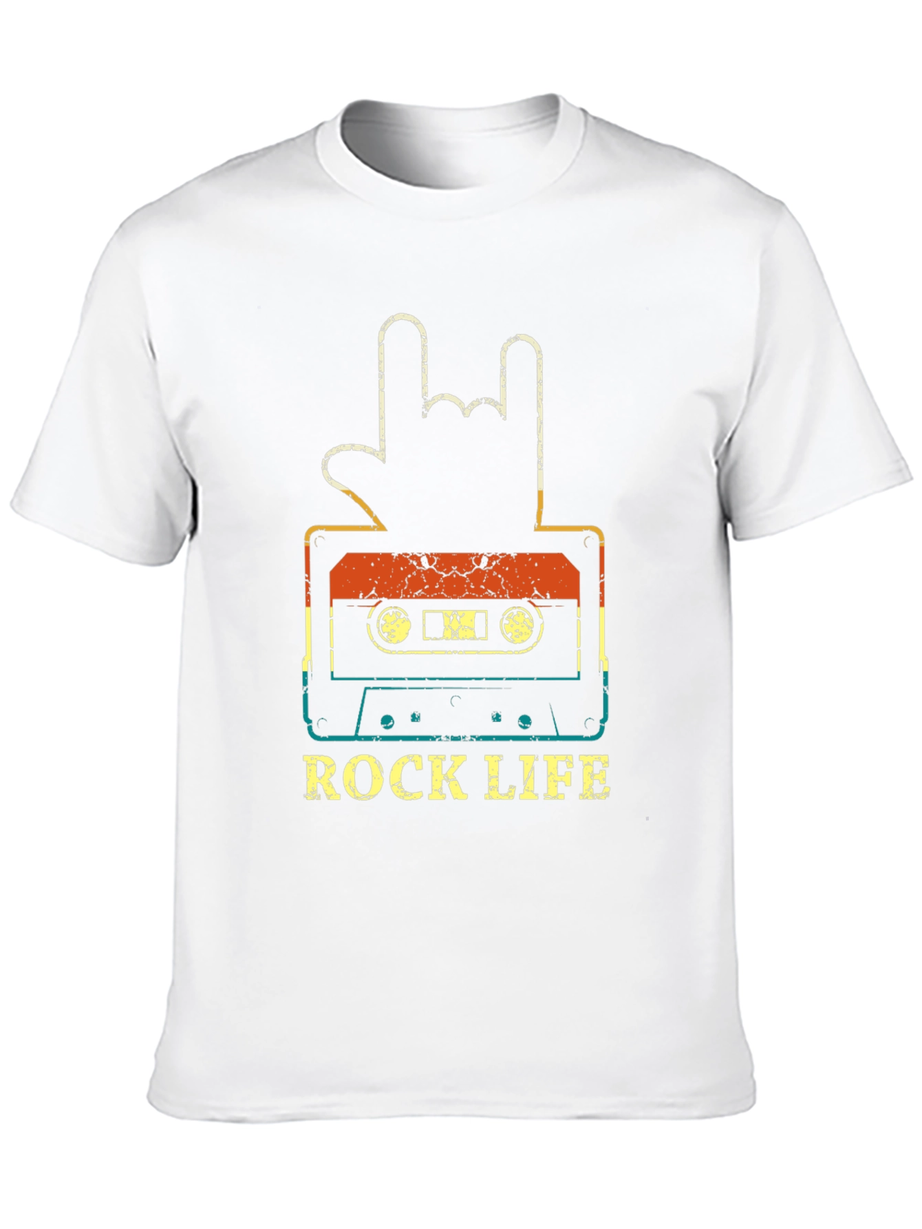 Rock Life Cassette Tape Graphic T-Shirt