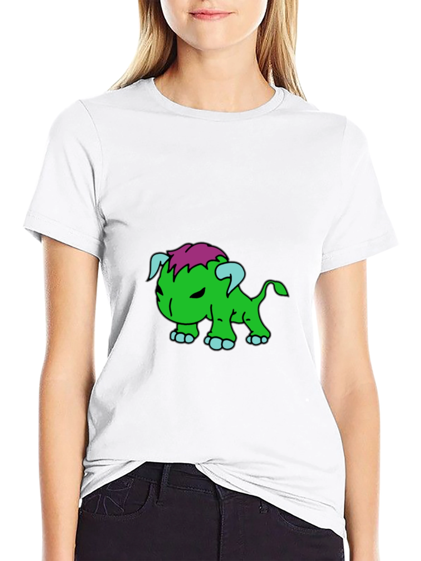 Cartoon Monster Graphic Black T-Shirt