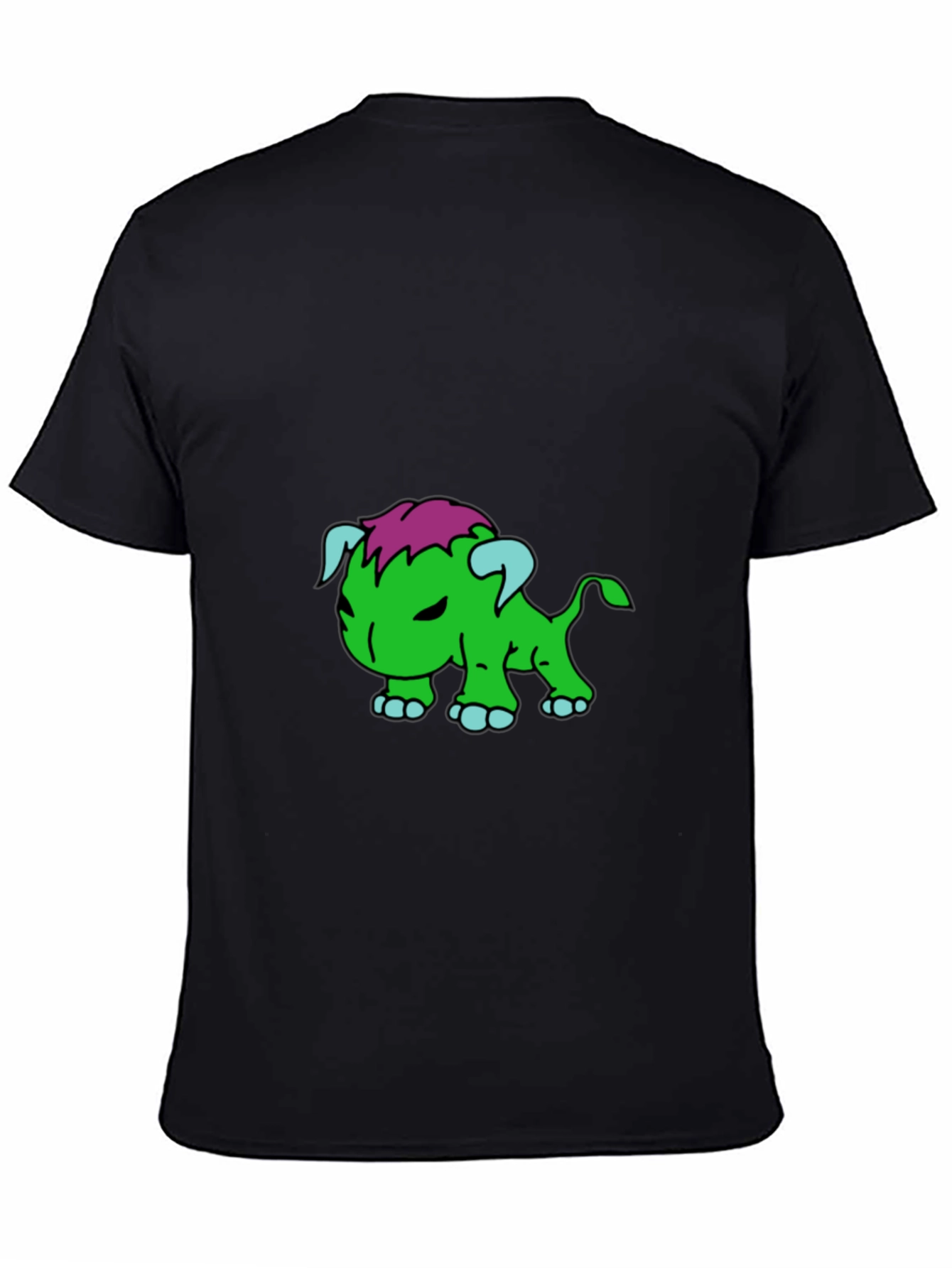 Cartoon Monster Graphic Black T-Shirt