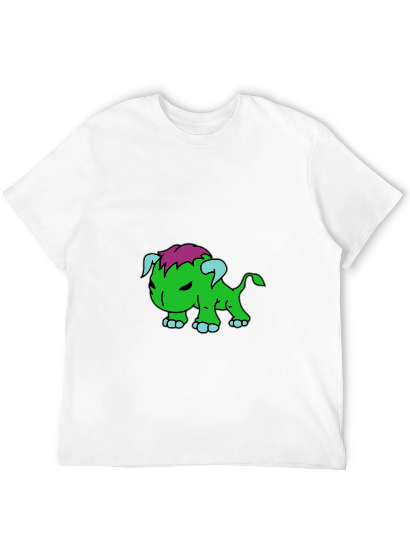 Cartoon Monster Graphic Black T-Shirt