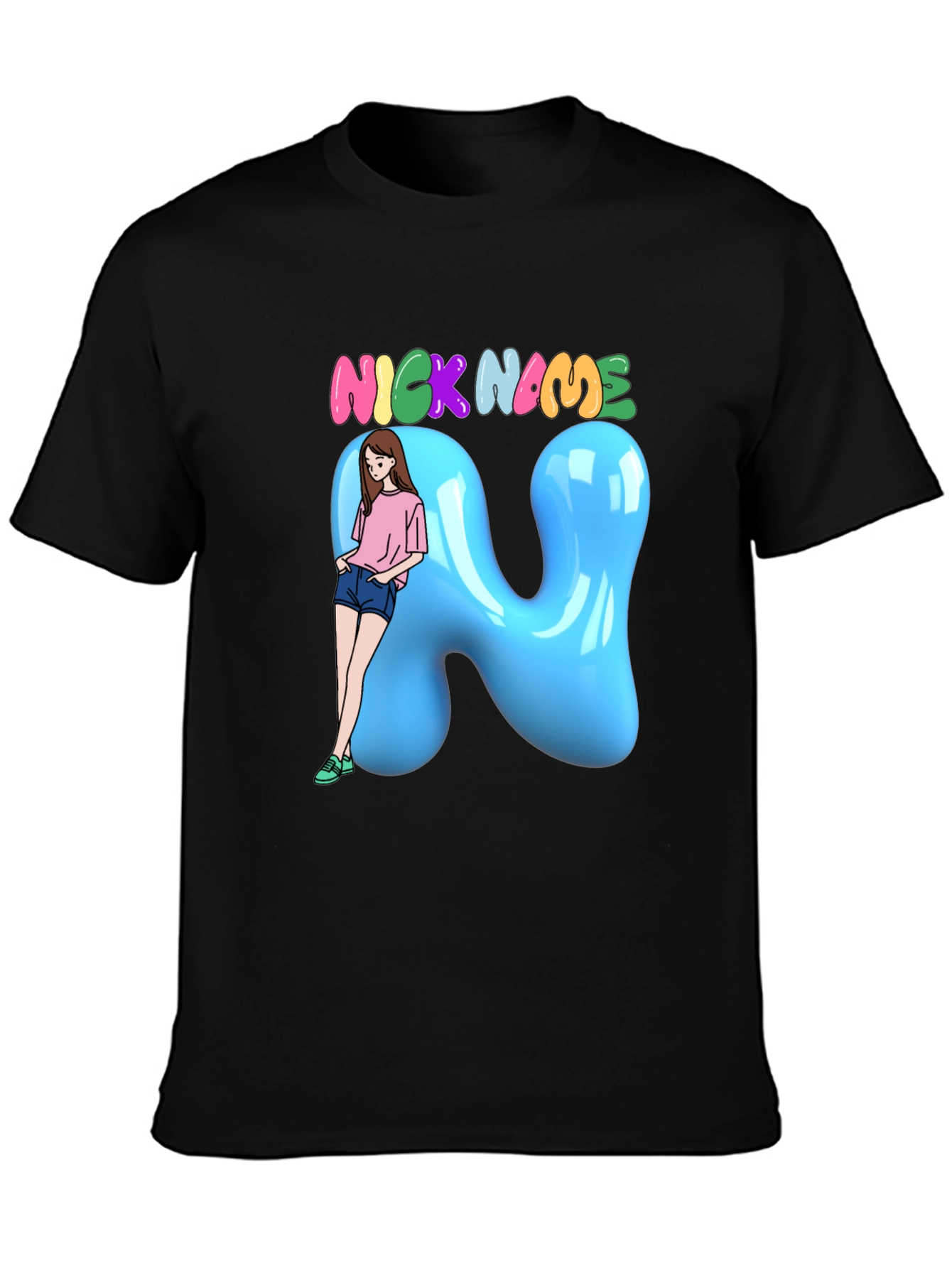 Fun Cartoon Nick Name T-Shirt