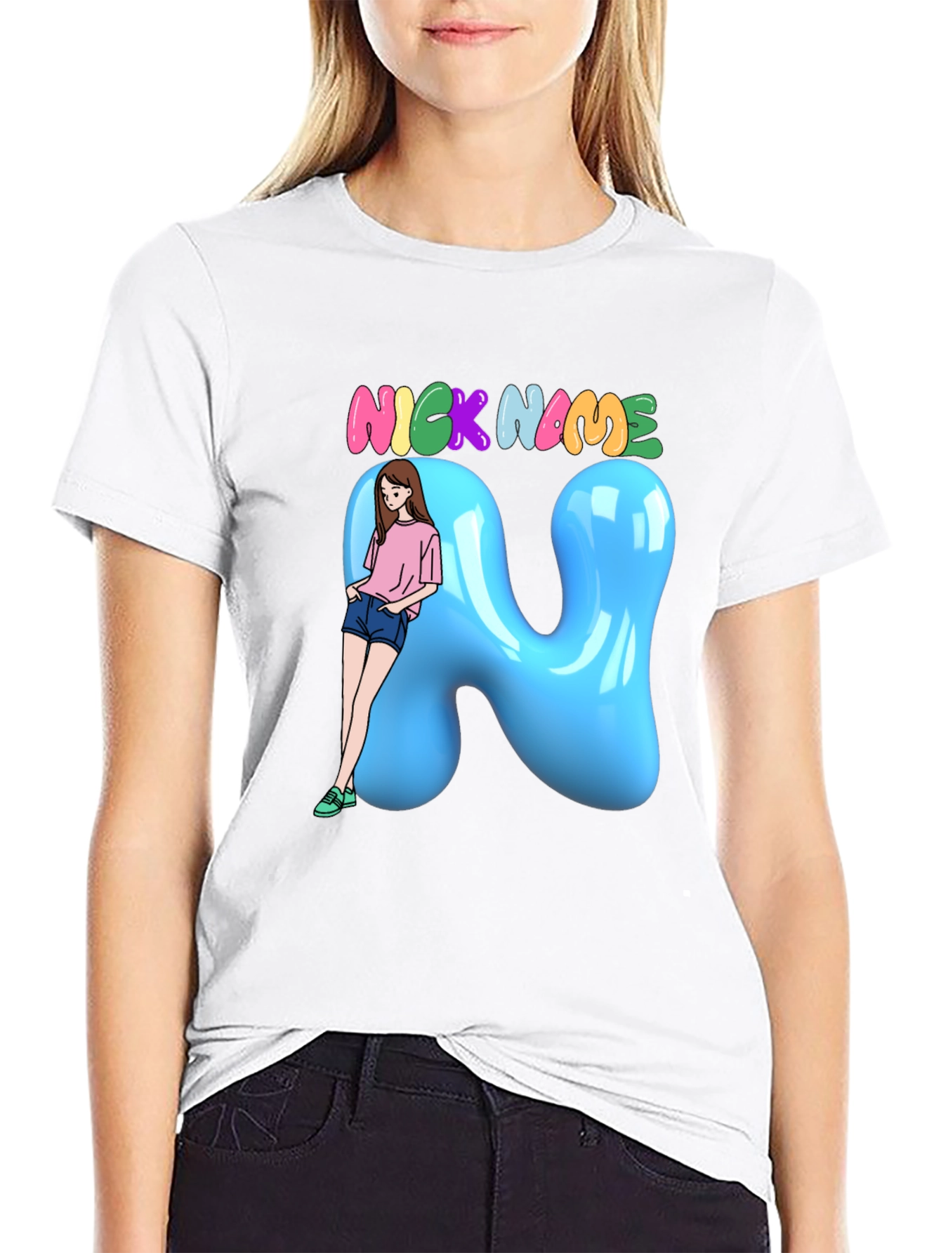 Fun Cartoon Nick Name T-Shirt