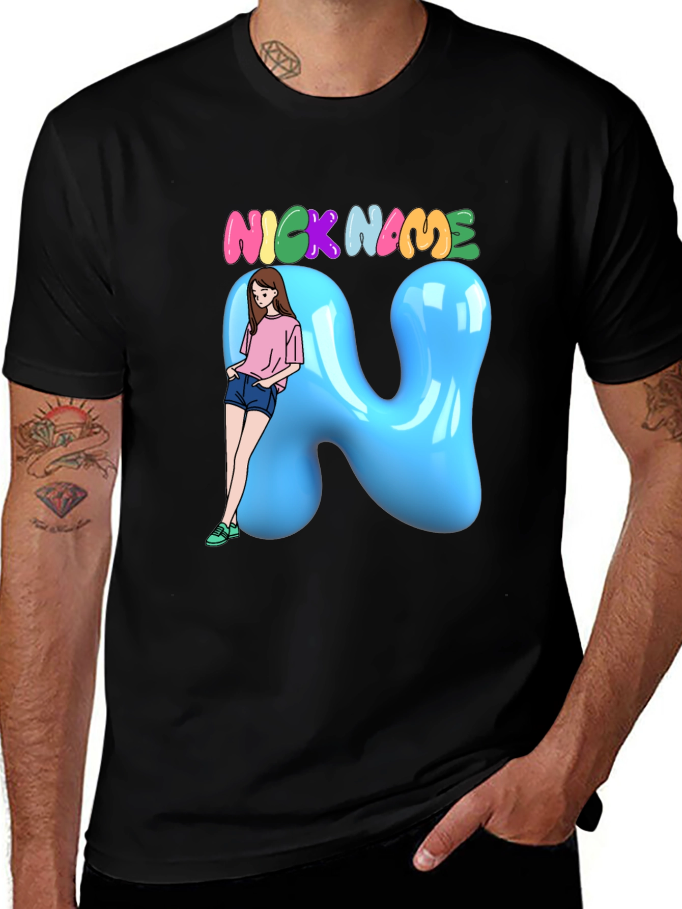 Fun Cartoon Nick Name T-Shirt