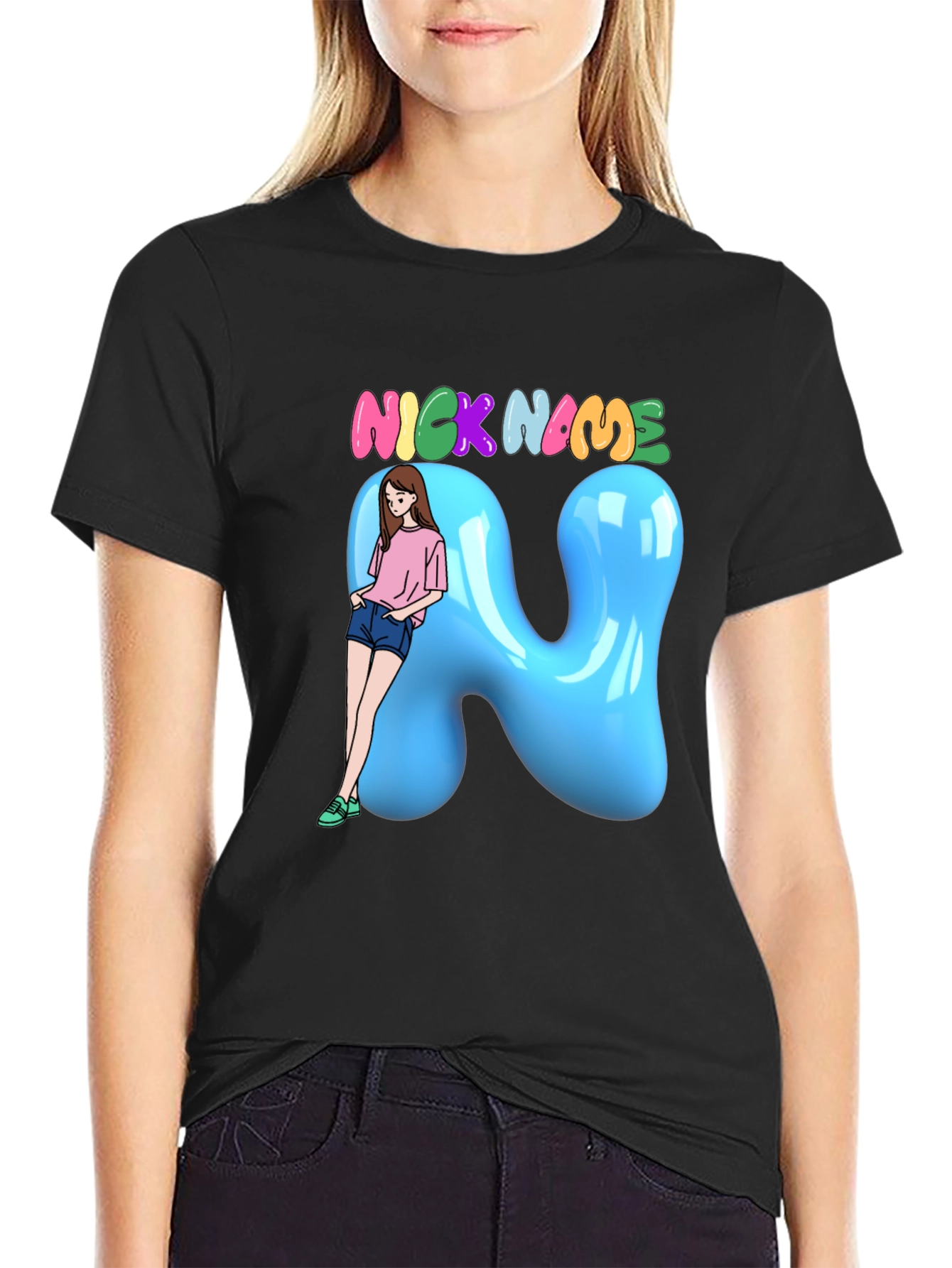 Fun Cartoon Nick Name T-Shirt