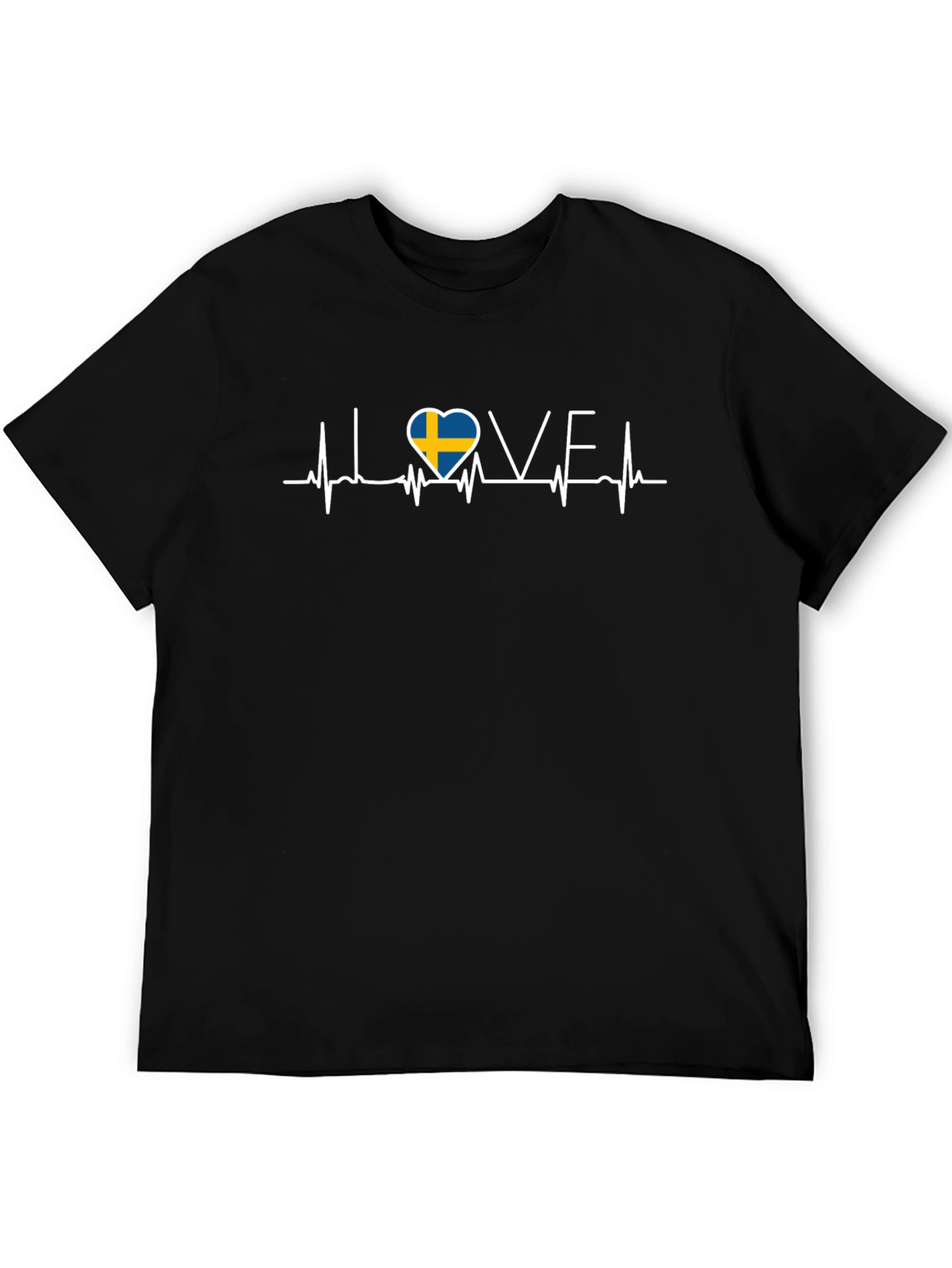 Sweden Flag Heartbeat T-Shirt