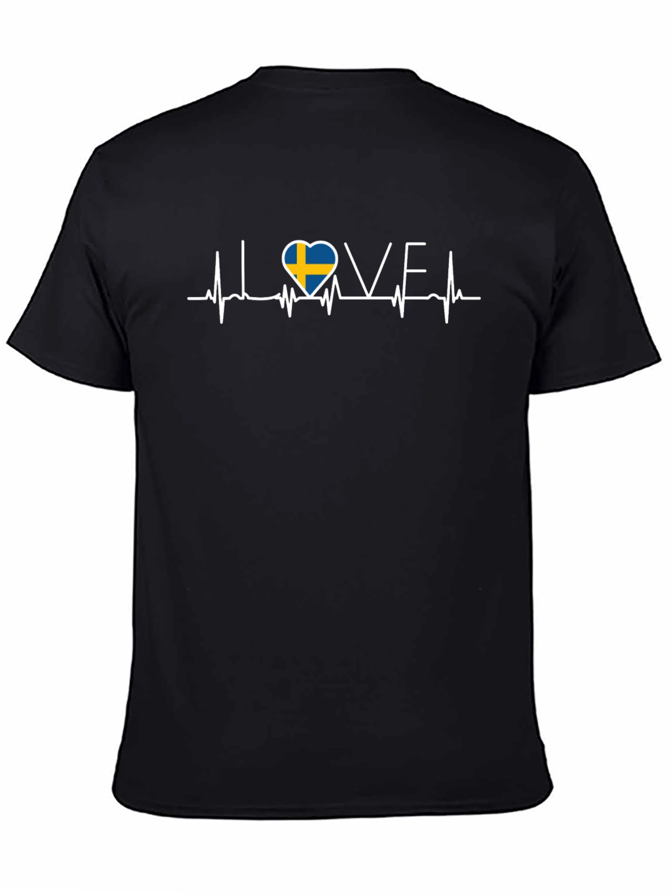 Sweden Flag Heartbeat T-Shirt