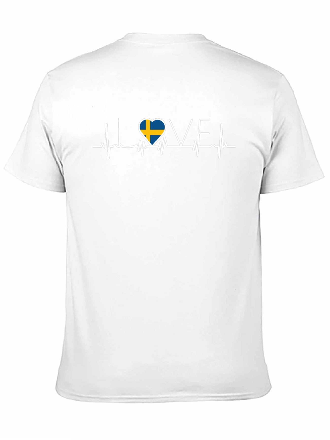 Sweden Flag Heartbeat T-Shirt