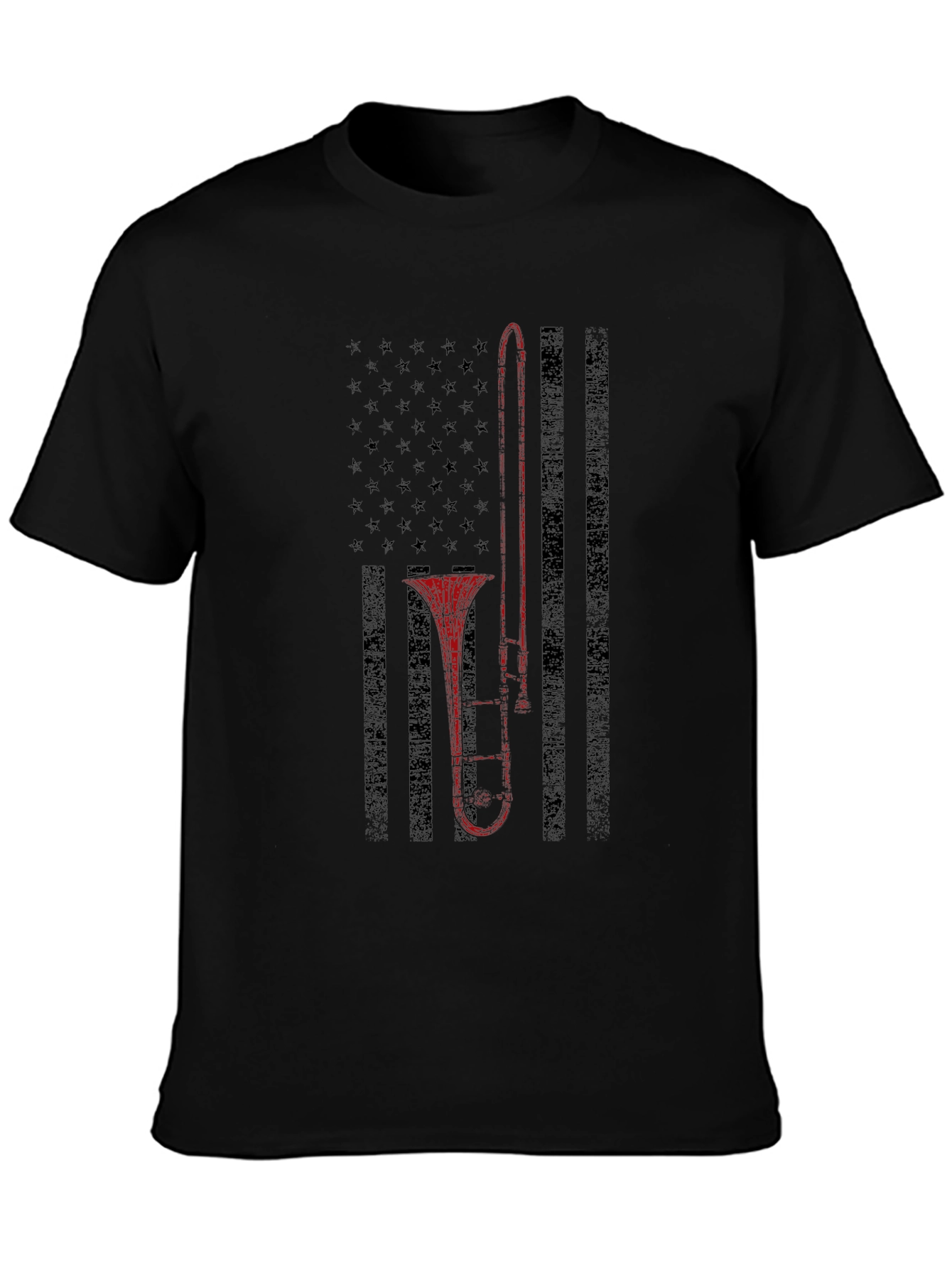 Trombone American Flag Graphic Tee
