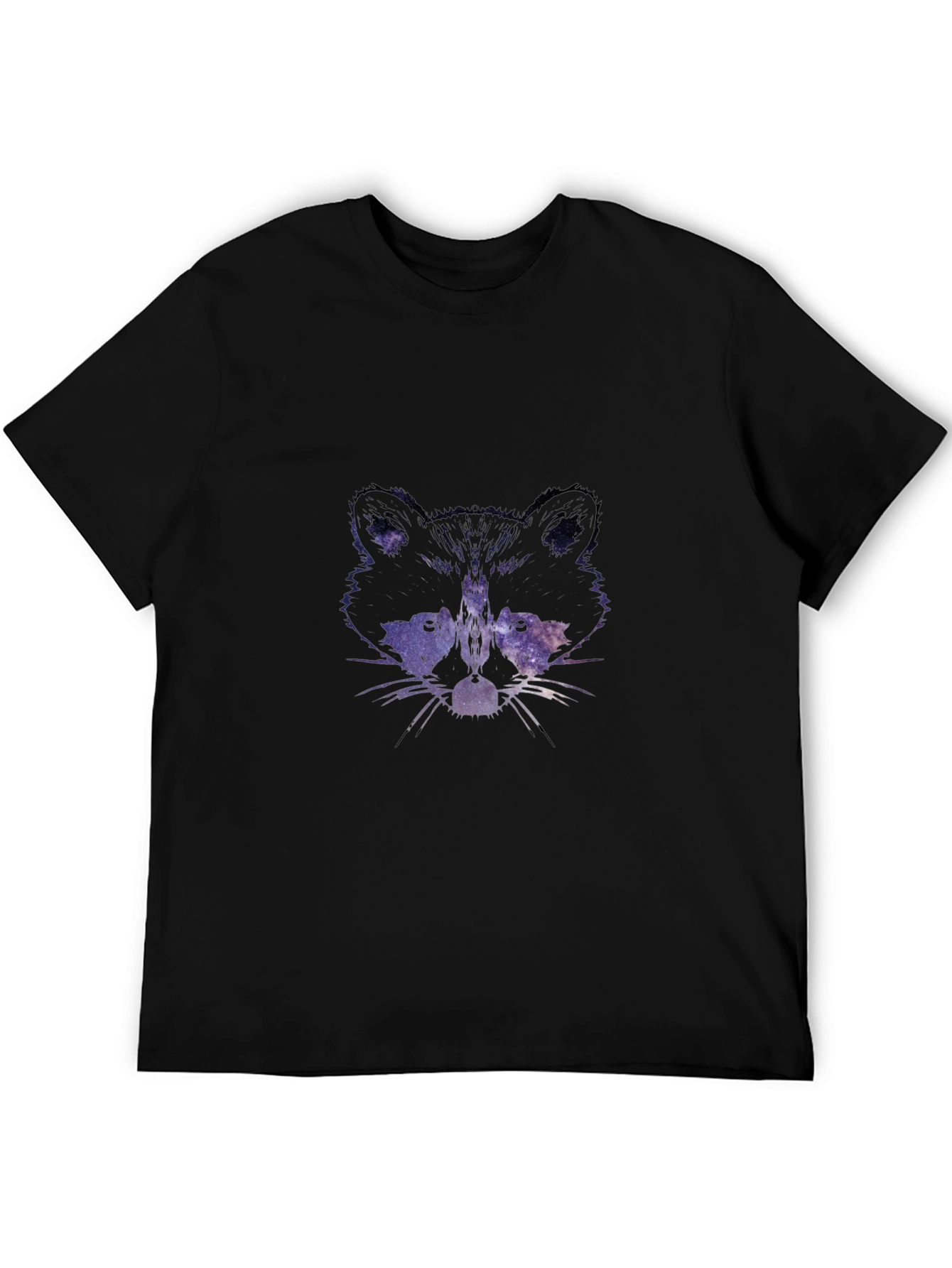 Galaxy Raccoon Graphic Tee - Black T-Shirt