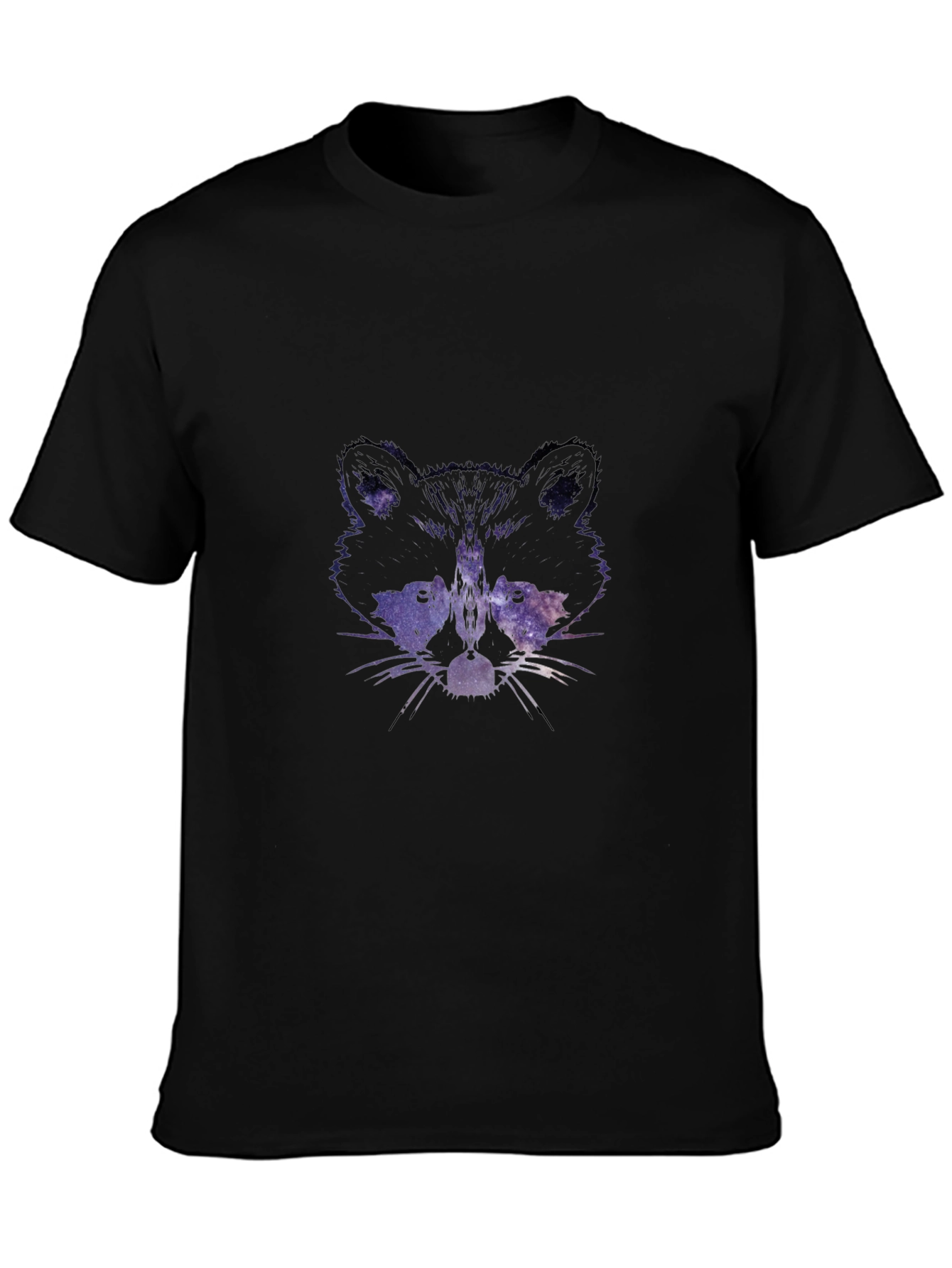 Galaxy Raccoon Graphic Tee - Black T-Shirt
