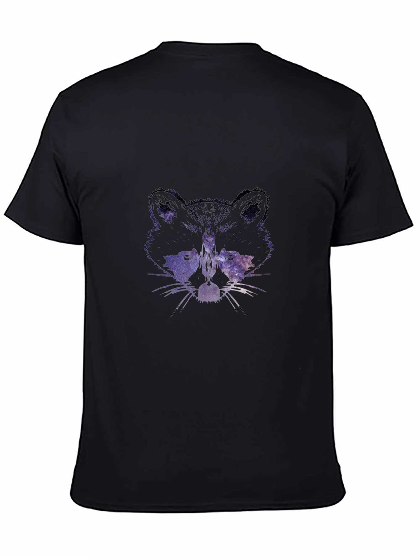 Galaxy Raccoon Graphic Tee - Black T-Shirt
