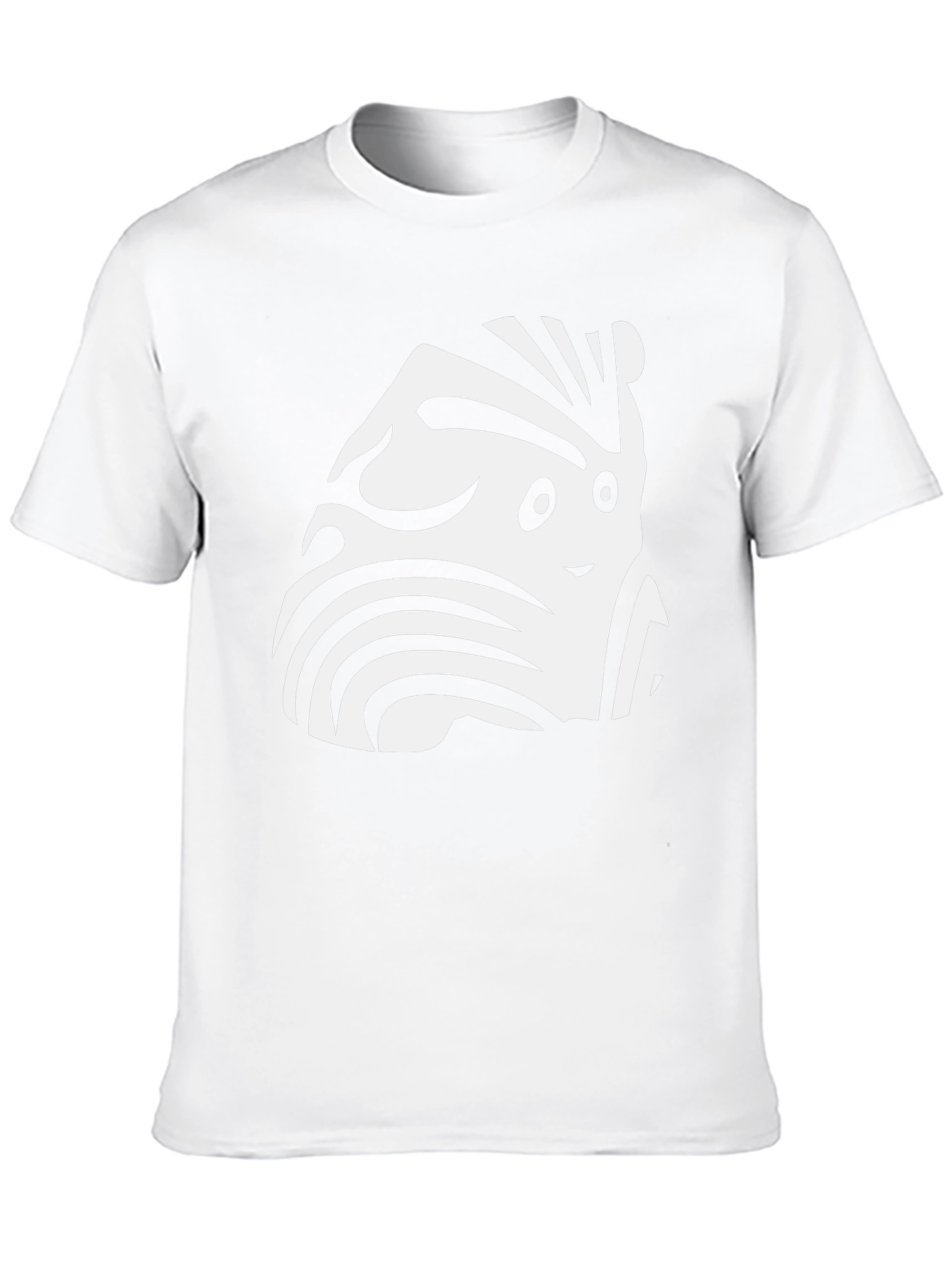 Funky Zebra-Inspired Graphic Black T-Shirt