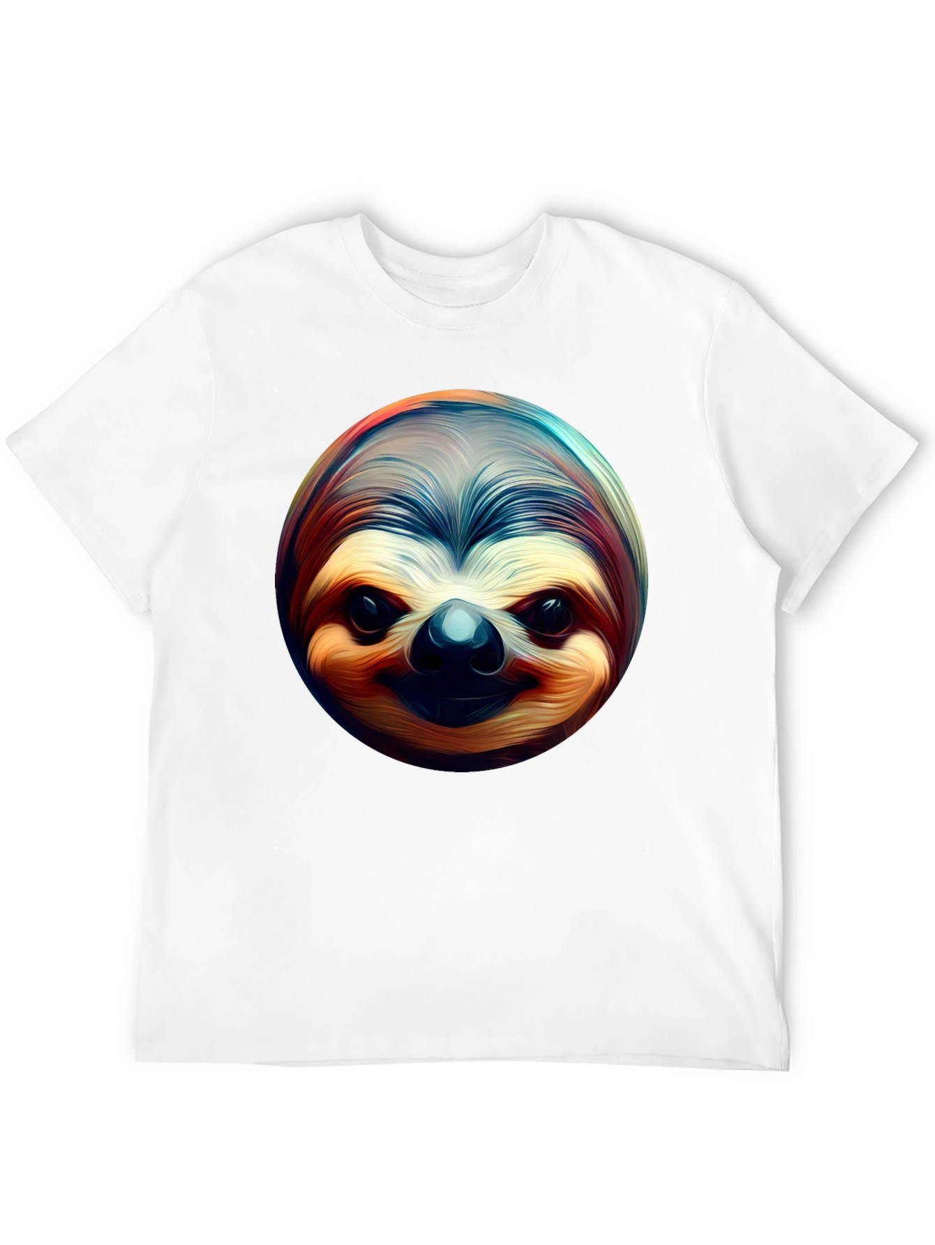 Sloth Face Graphic Tee - Black Casual Shirt