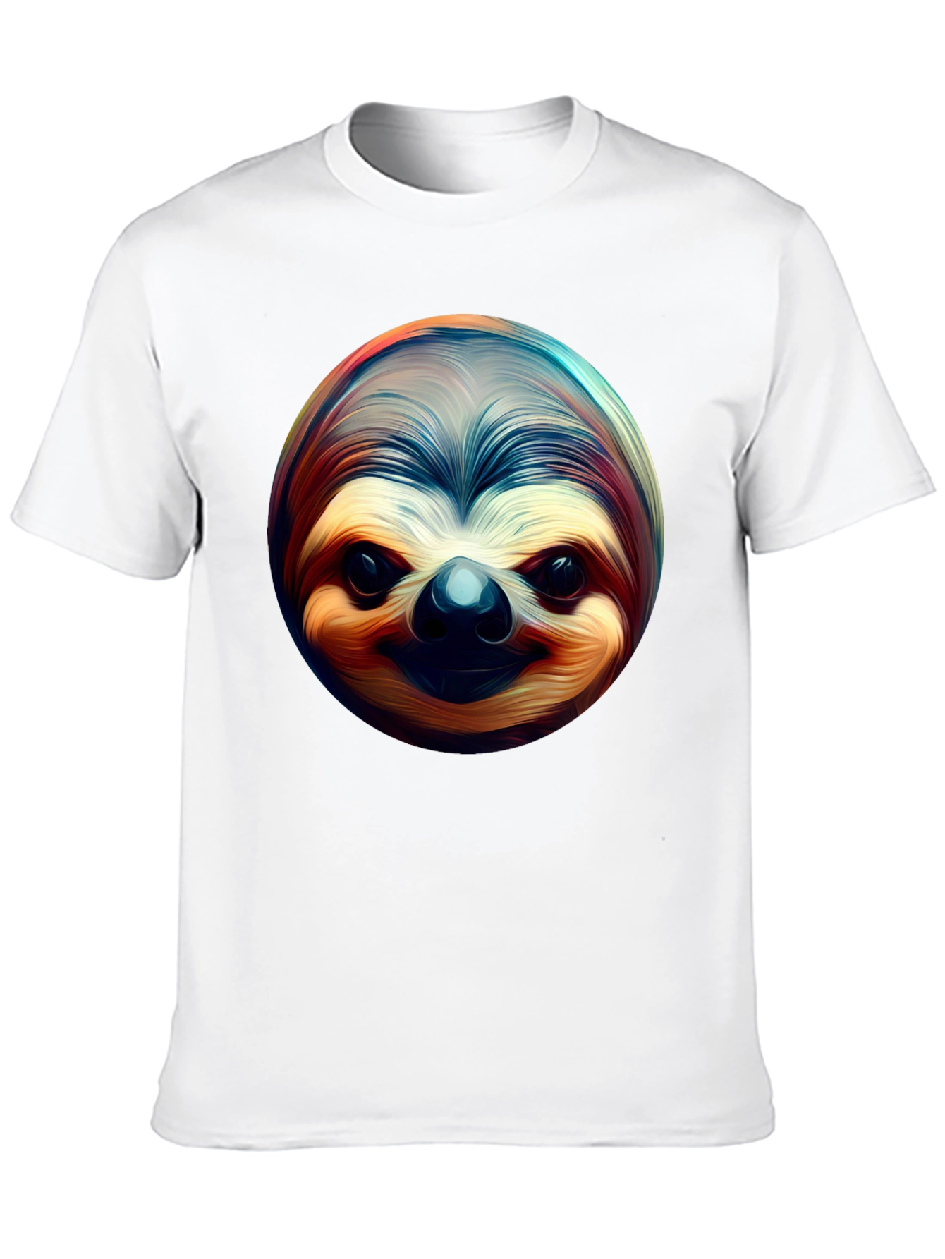 Sloth Face Graphic Tee - Black Casual Shirt
