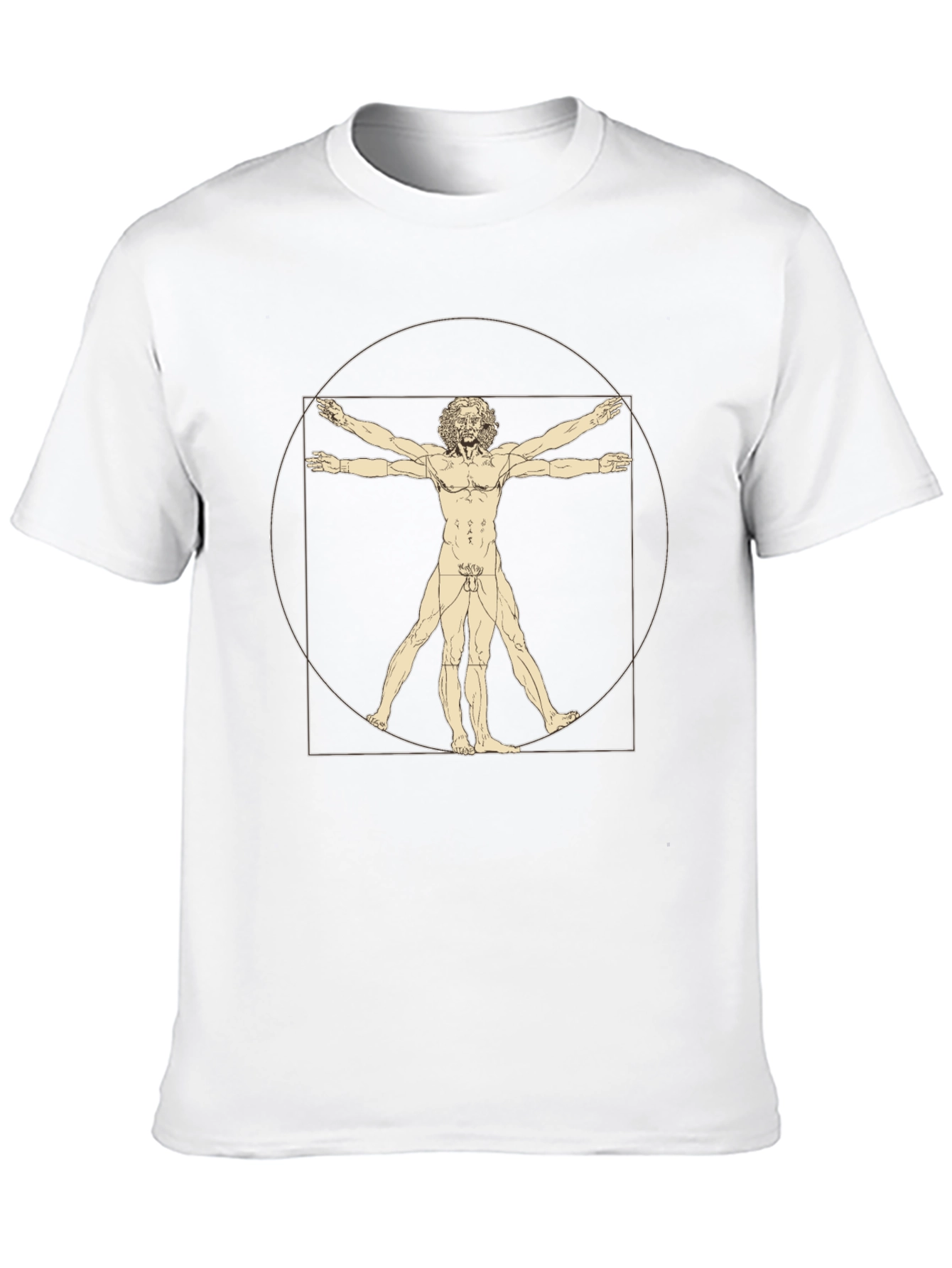 Vitruvian Man Graphic Print T-Shirt
