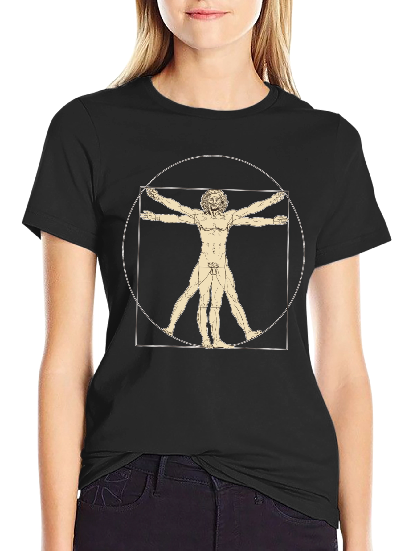 Vitruvian Man Graphic Print T-Shirt
