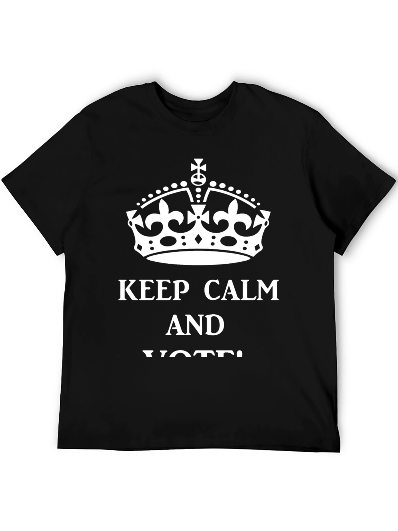Keep Calm and Vote Graphic Tee - Black