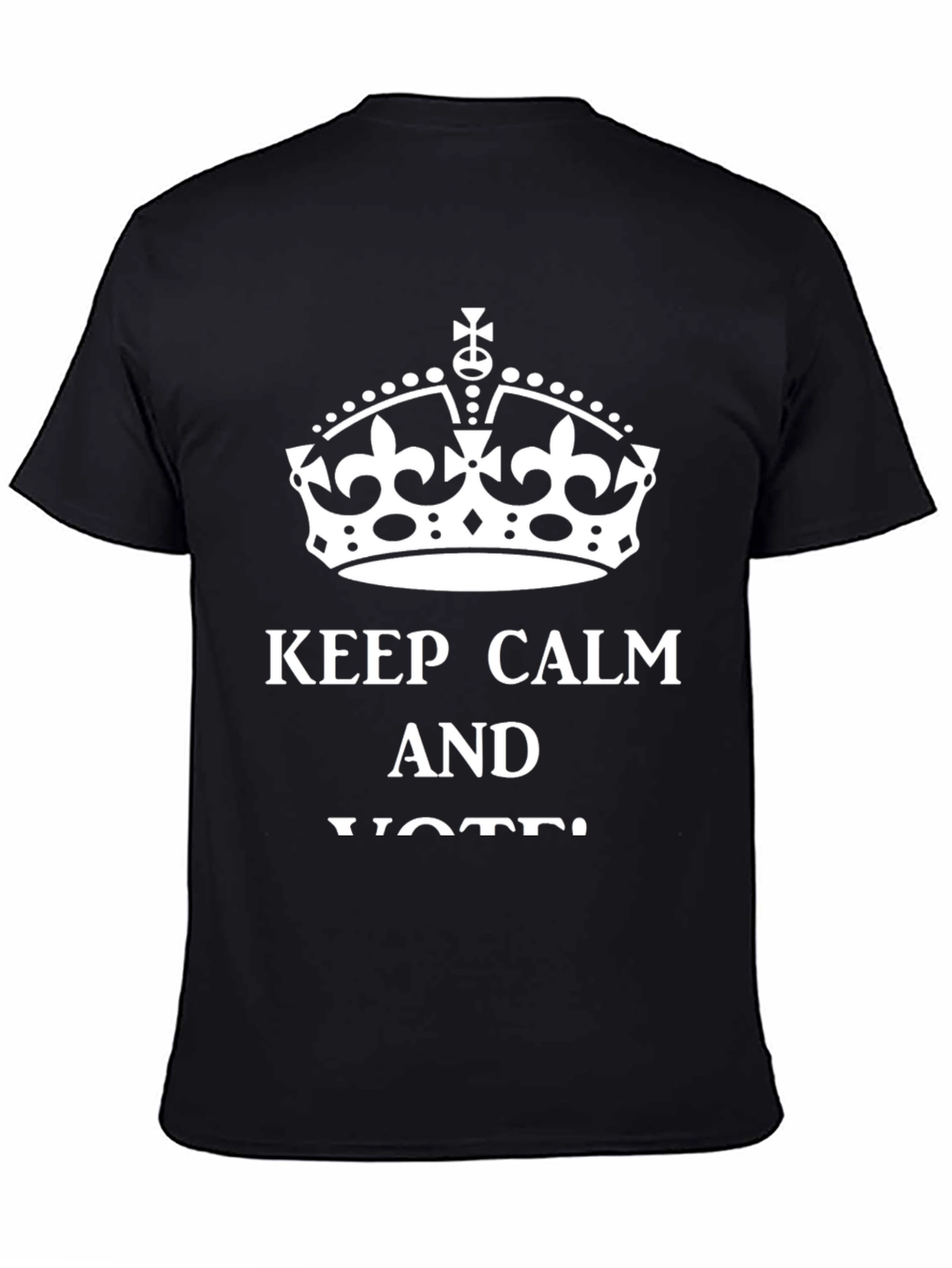 Keep Calm and Vote Graphic Tee - Black