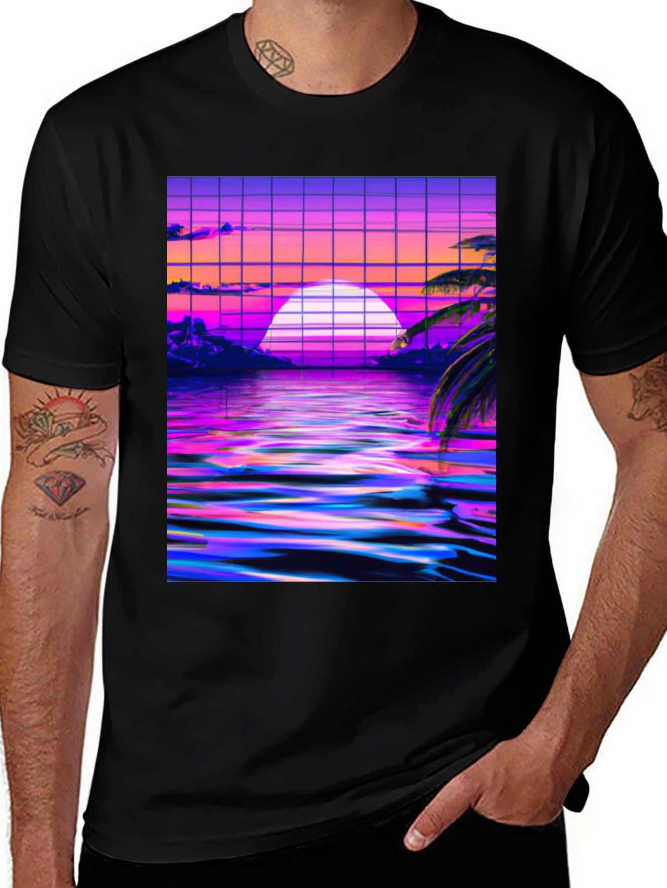 Vaporwave Sunset Graphic Tee