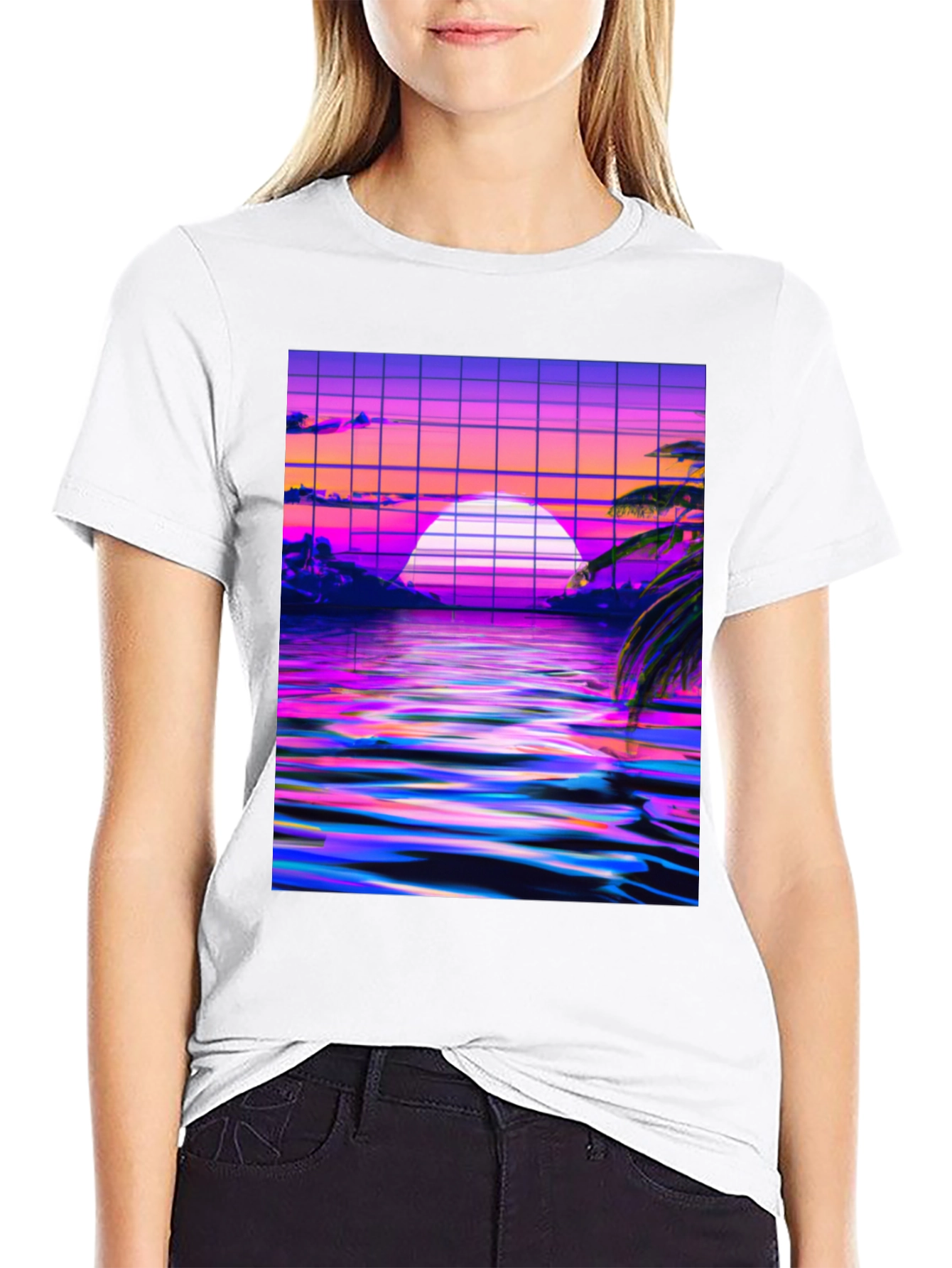 Vaporwave Sunset Graphic Tee