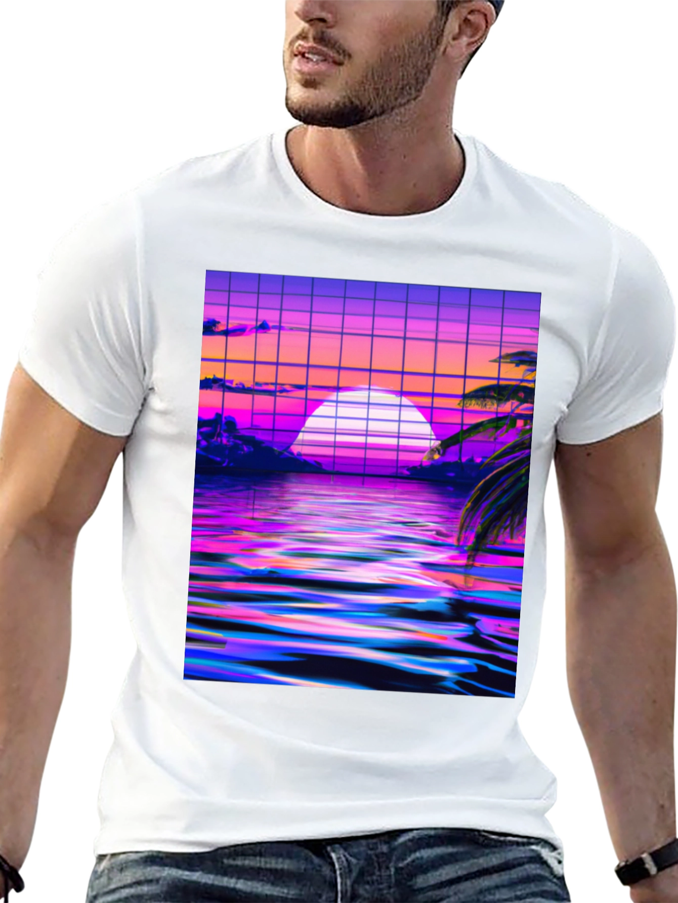 Vaporwave Sunset Graphic Tee