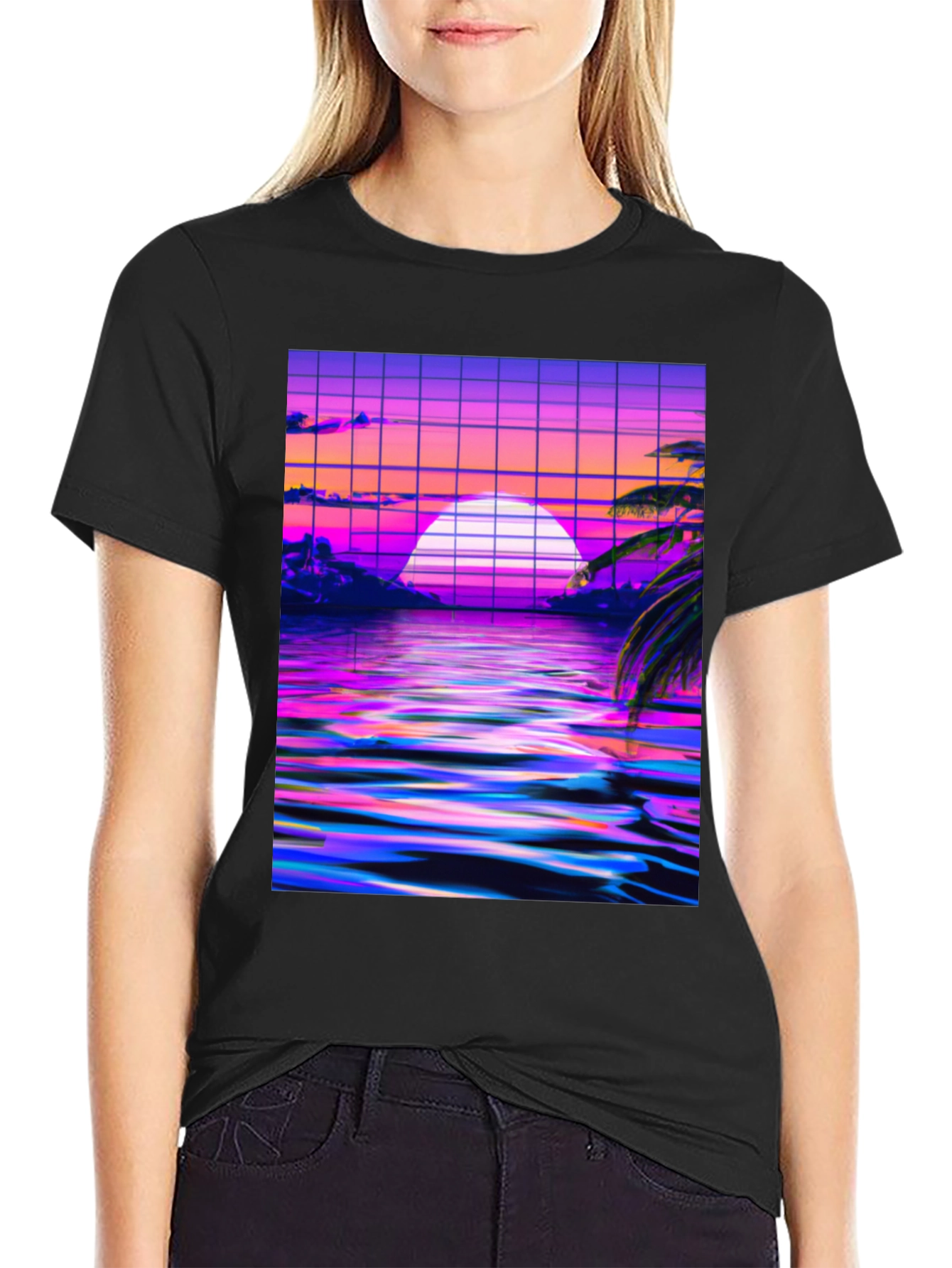 Vaporwave Sunset Graphic Tee