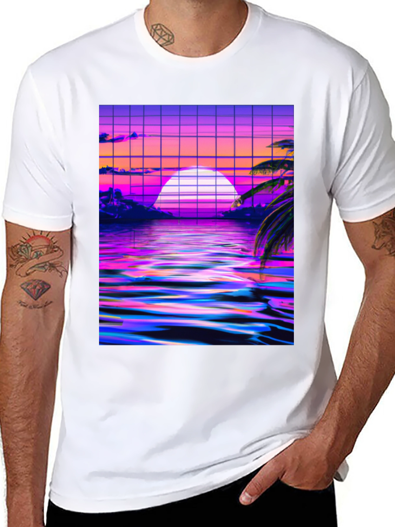 Vaporwave Sunset Graphic Tee