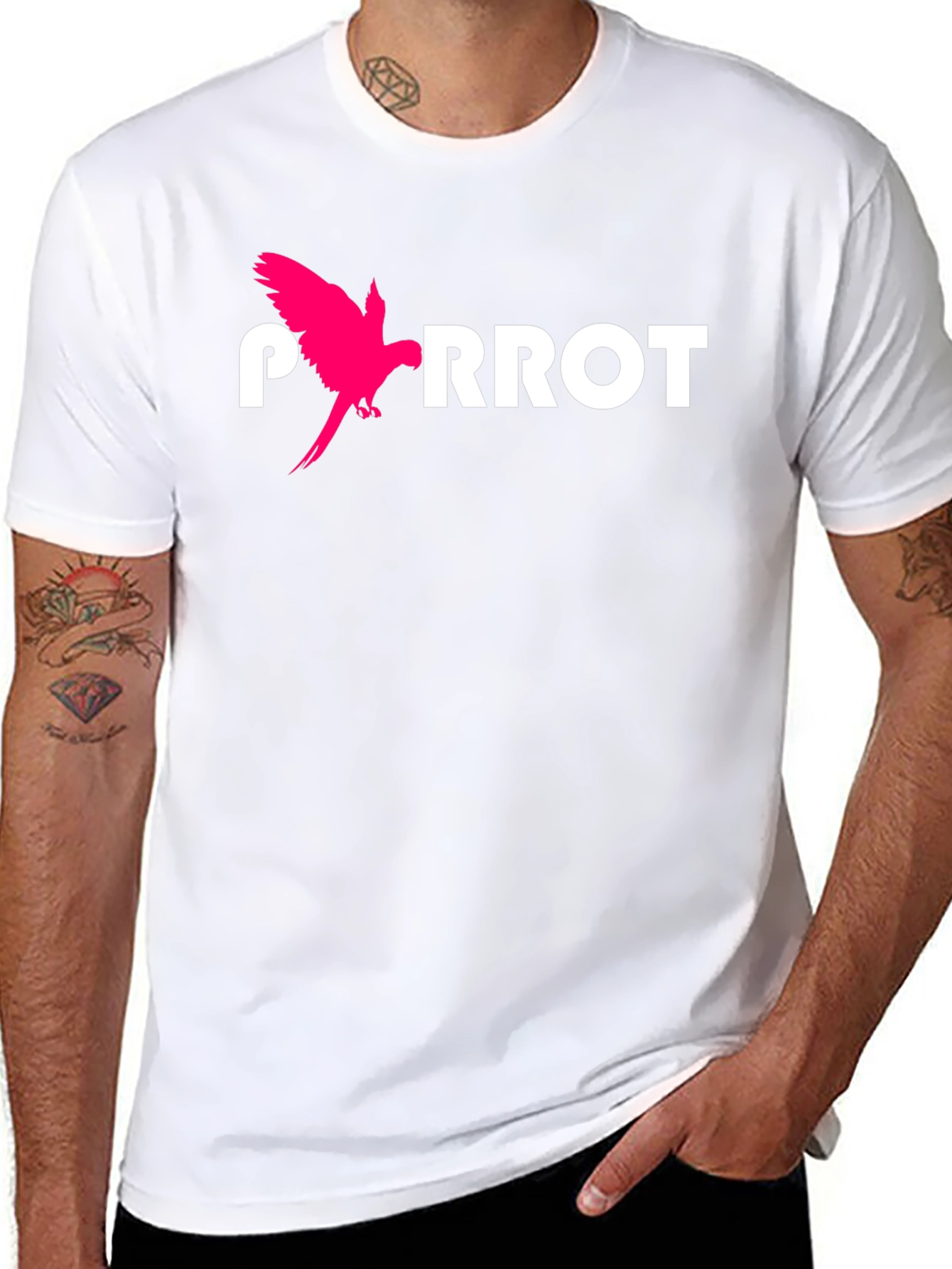 Parrot Graphic Tee - Cool Animal Design T-Shirt