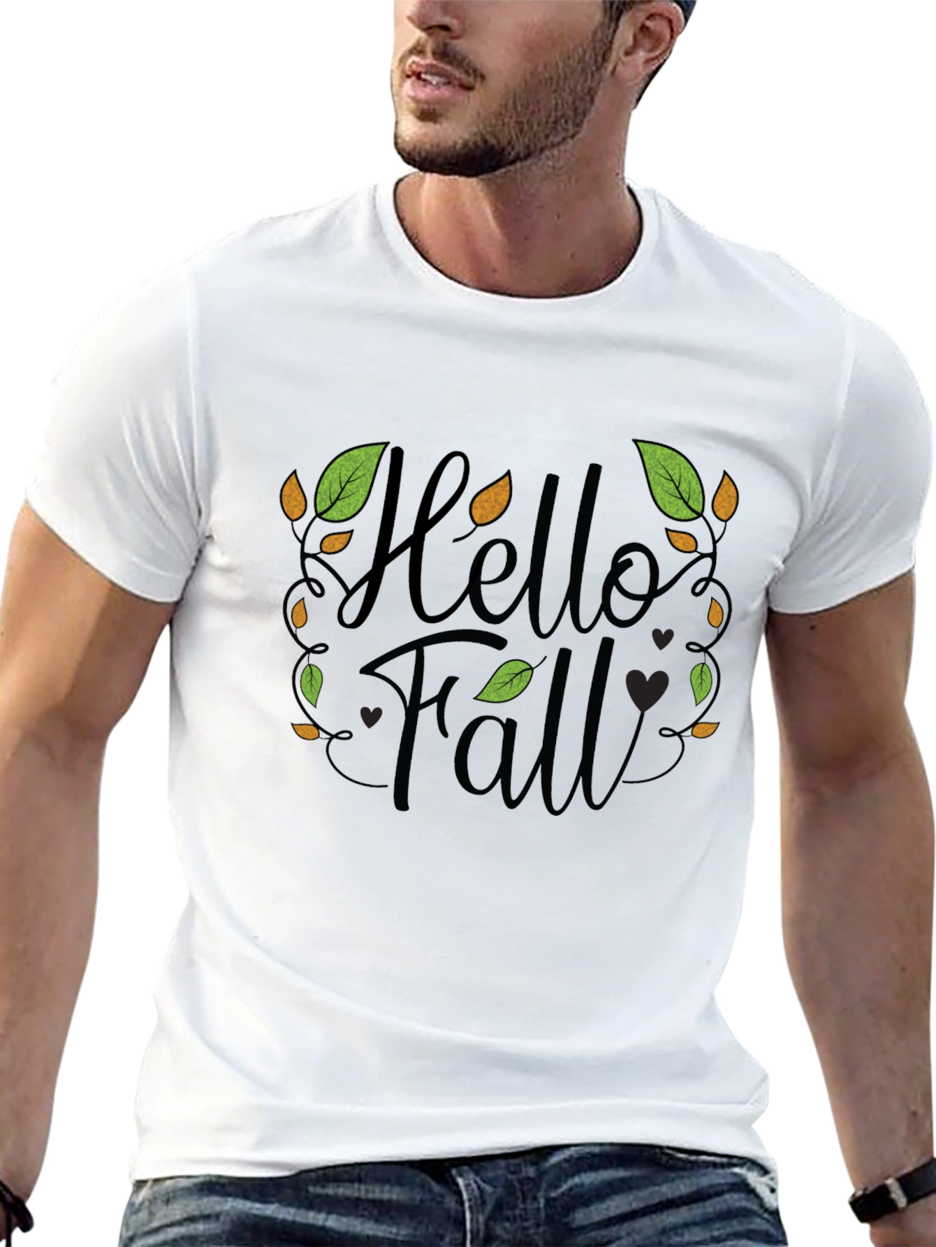 Hello Fall Graphic Print T-Shirt