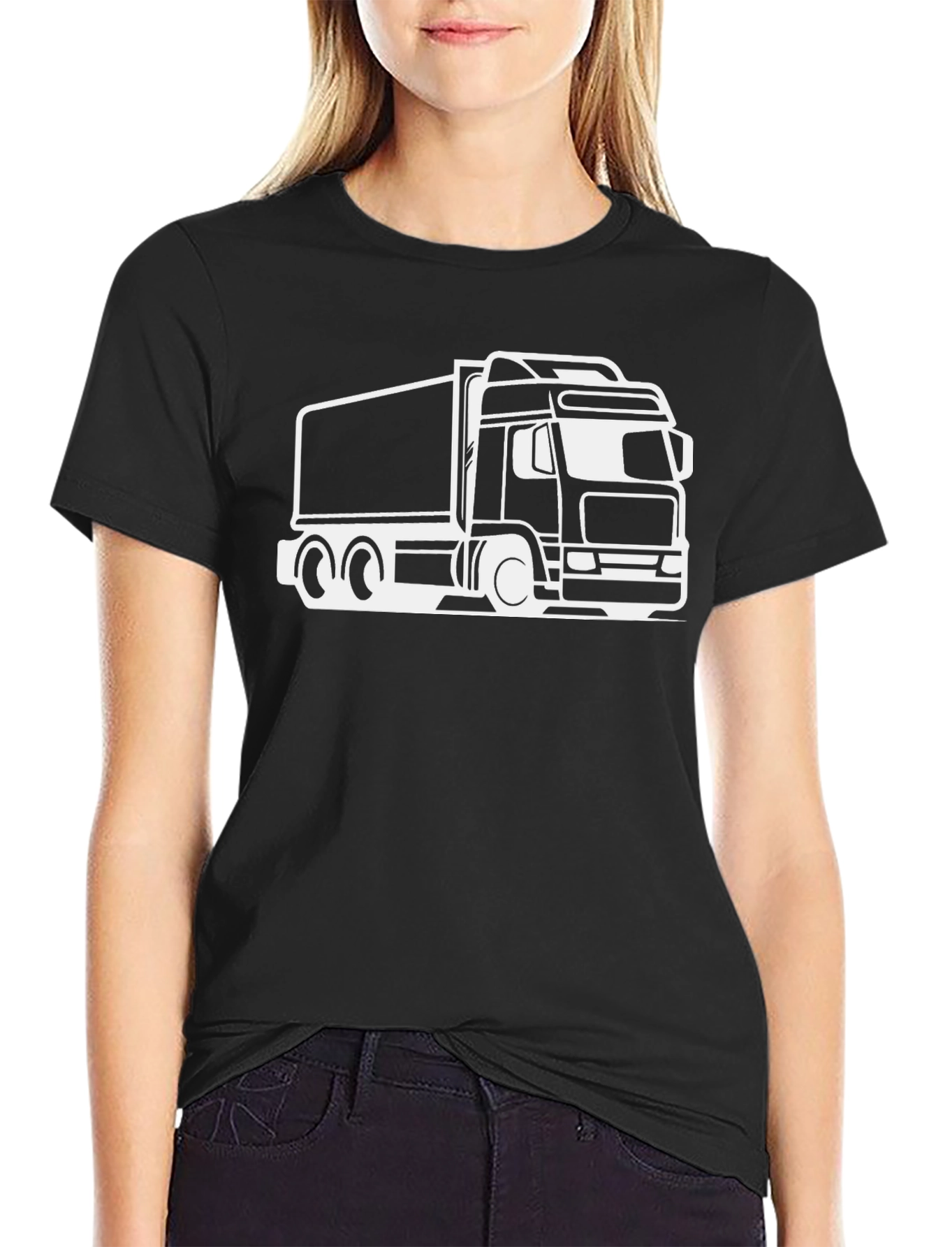 Truck Graphic Tee - Black Cotton Blend