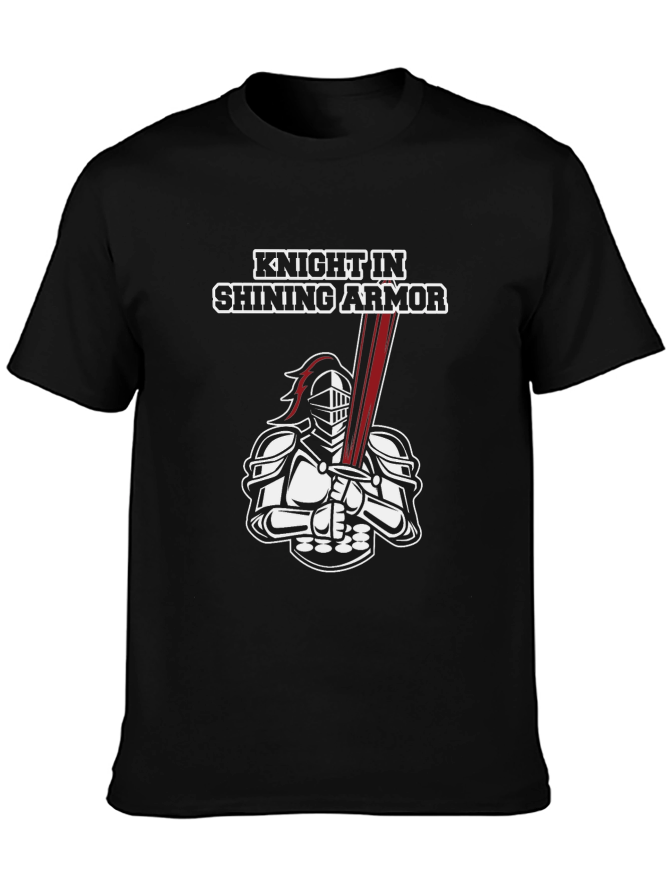 Knight in Shining Armor Graphic Tee - Black
