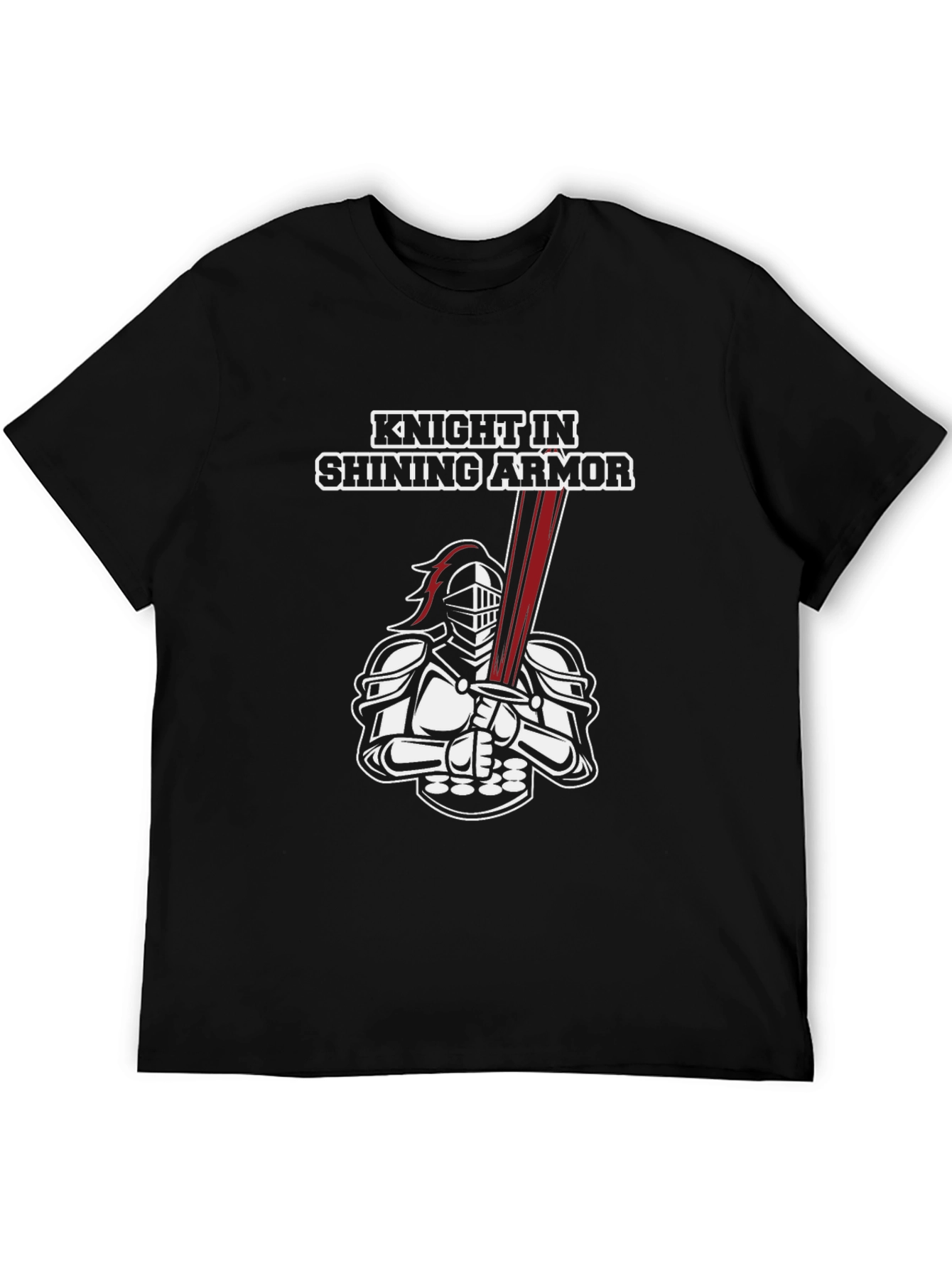 Knight in Shining Armor Graphic Tee - Black