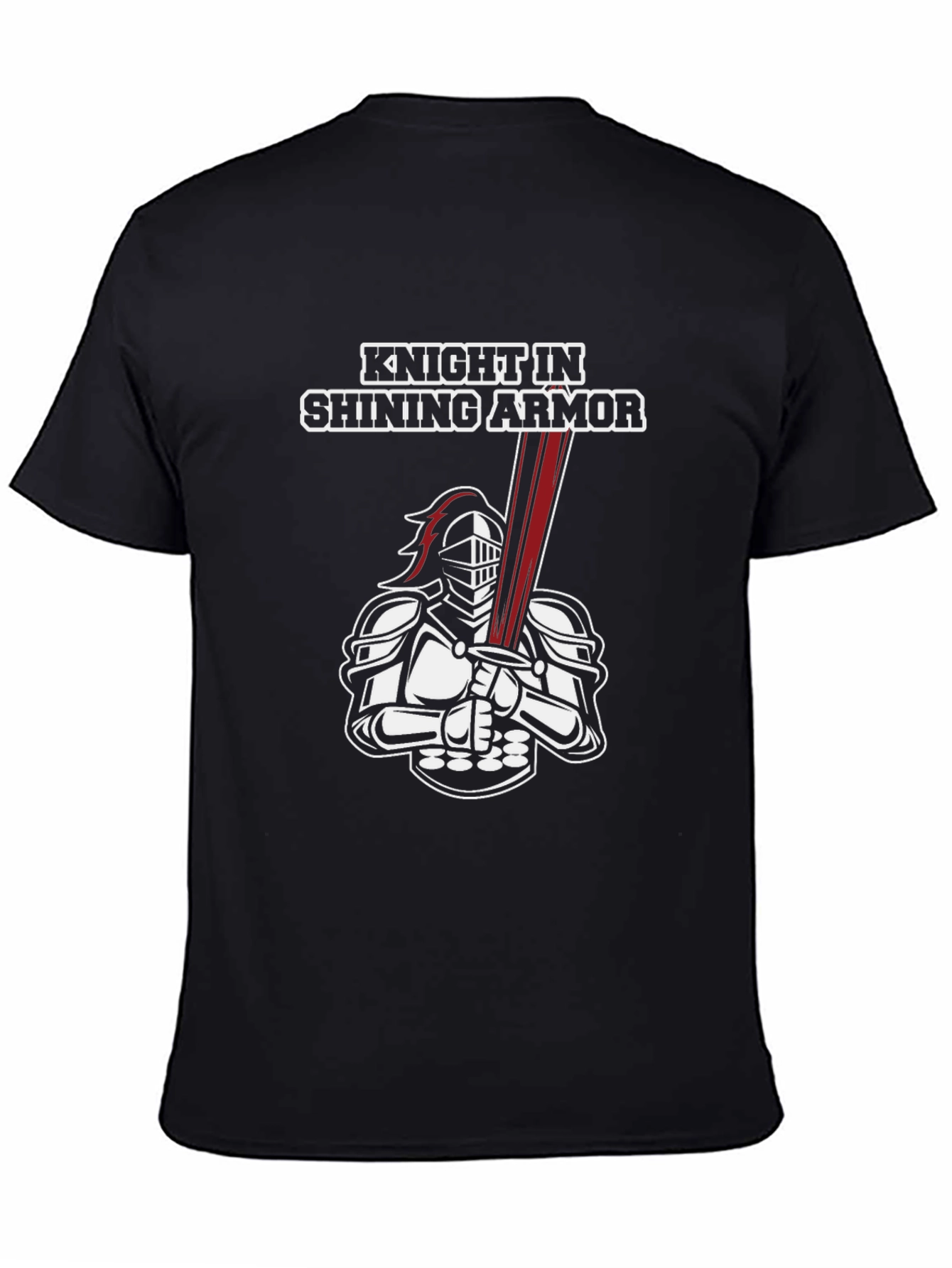 Knight in Shining Armor Graphic Tee - Black
