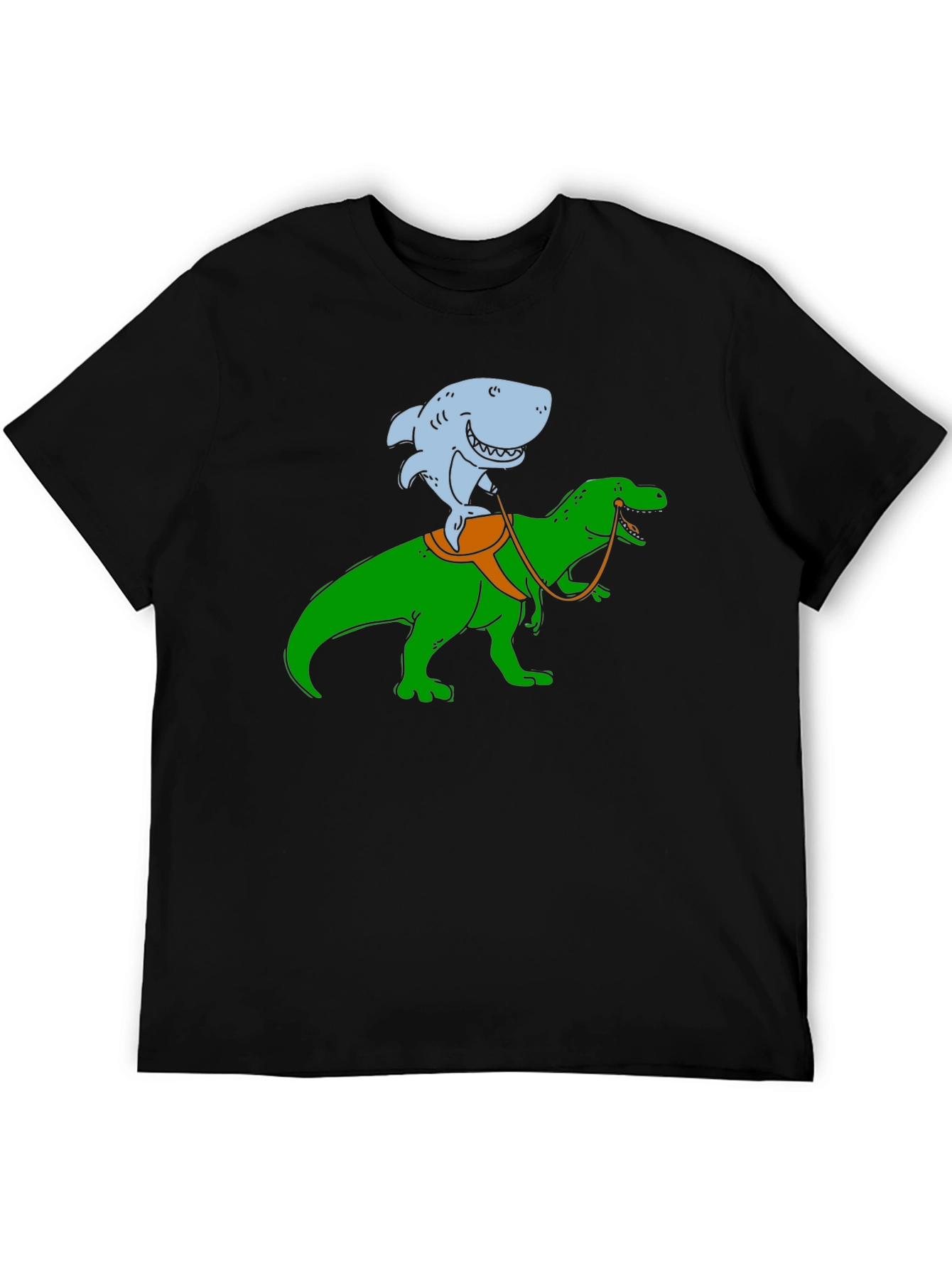 Shark Riding a Dinosaur T-Shirt
