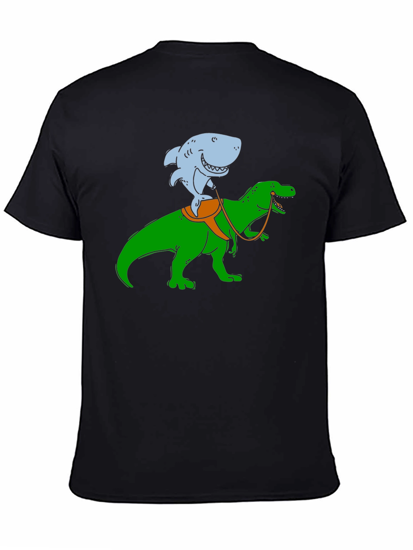 Shark Riding a Dinosaur T-Shirt