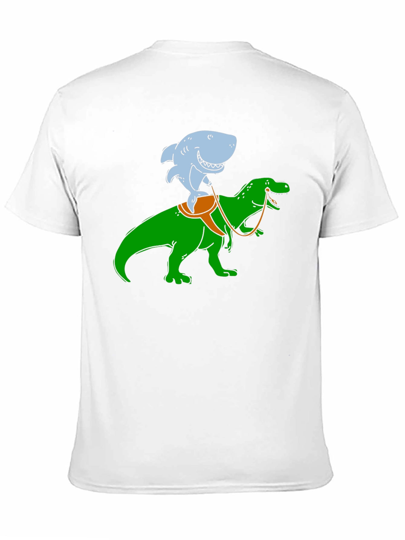 Shark Riding a Dinosaur T-Shirt