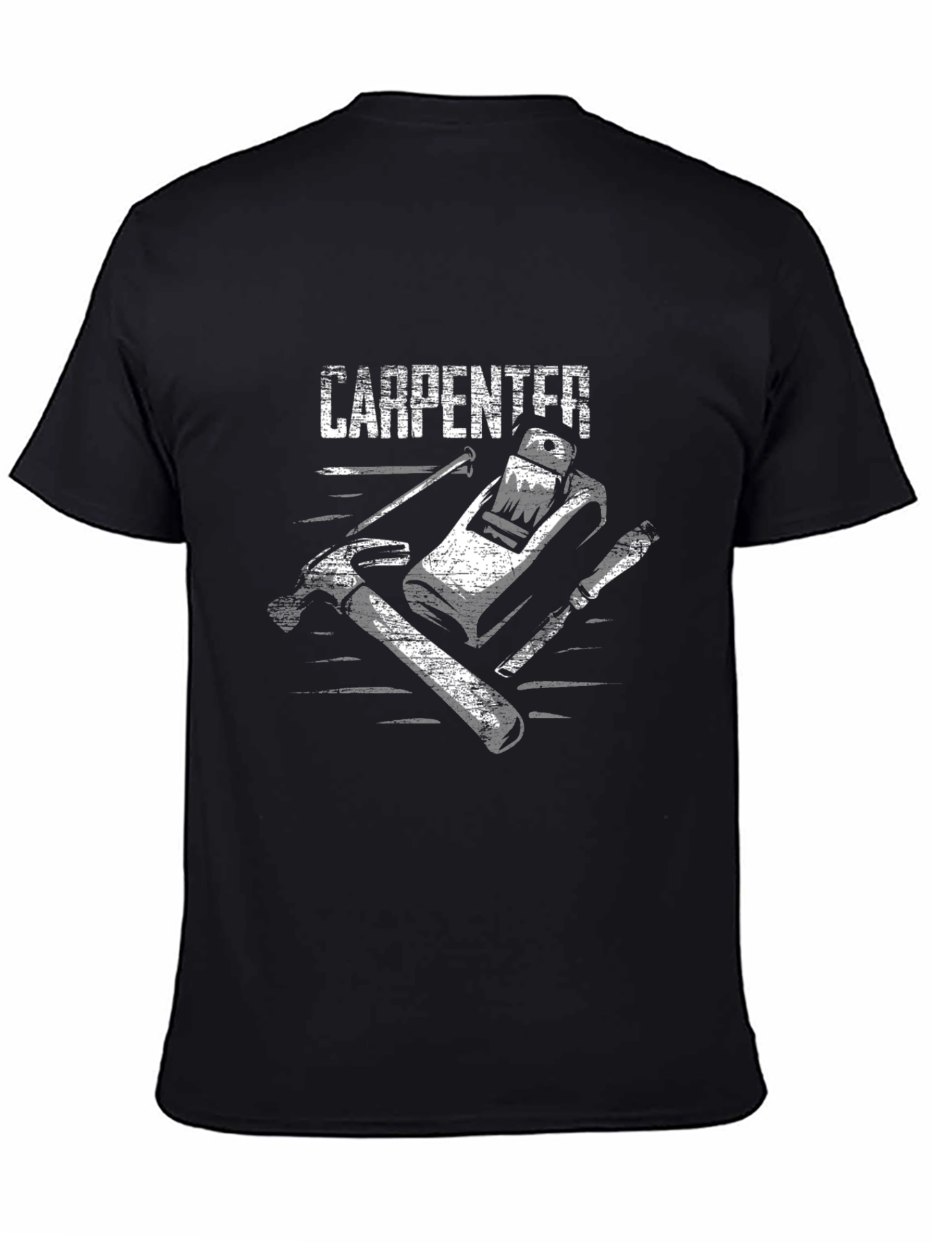 Carpenter Tools Graphic Tee - Black Cotton T-Shirt